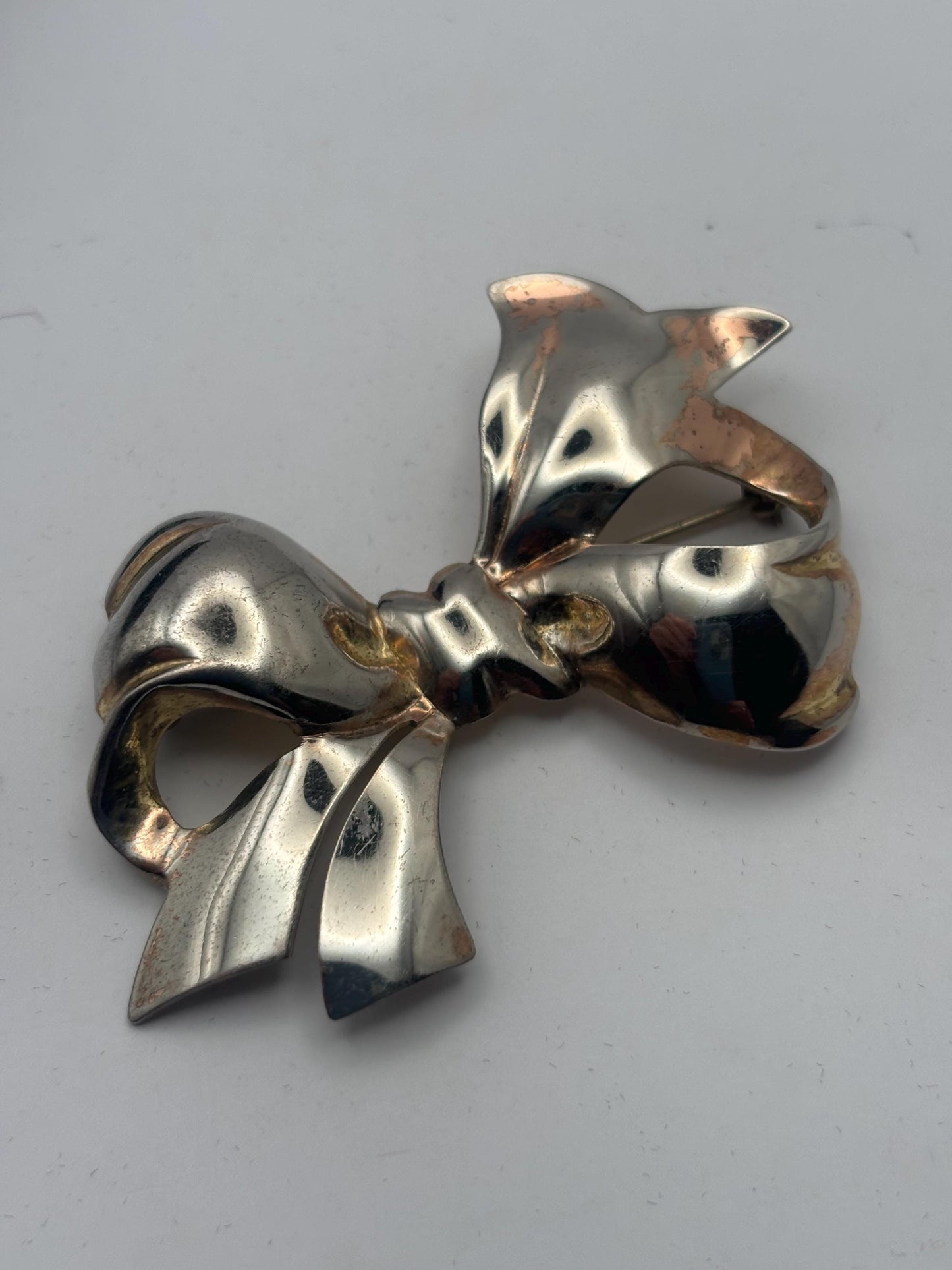 Monet Sterling Silver Bow Pin Brooch, Jewelry Gifts