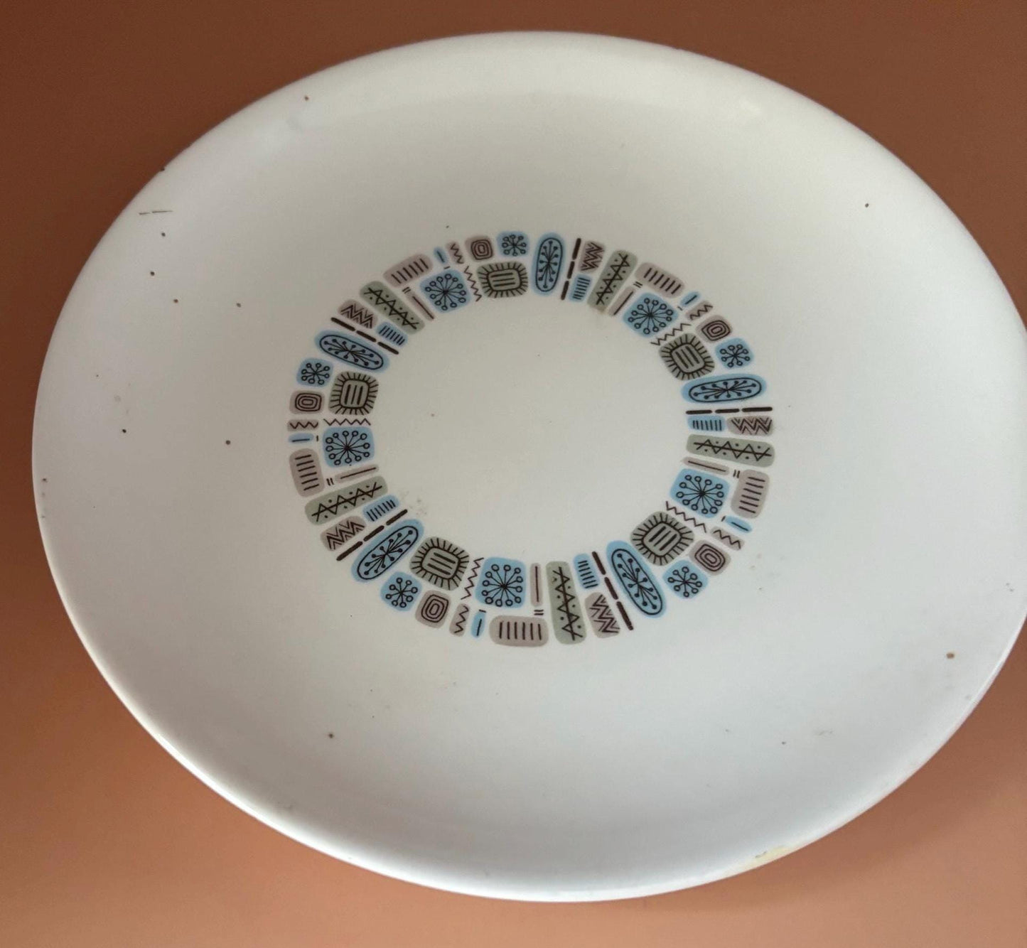 Vintage Canonsburg Pottery Dinner Plate Temporama Mid Century Large Plate Lover Antiques and Vintage