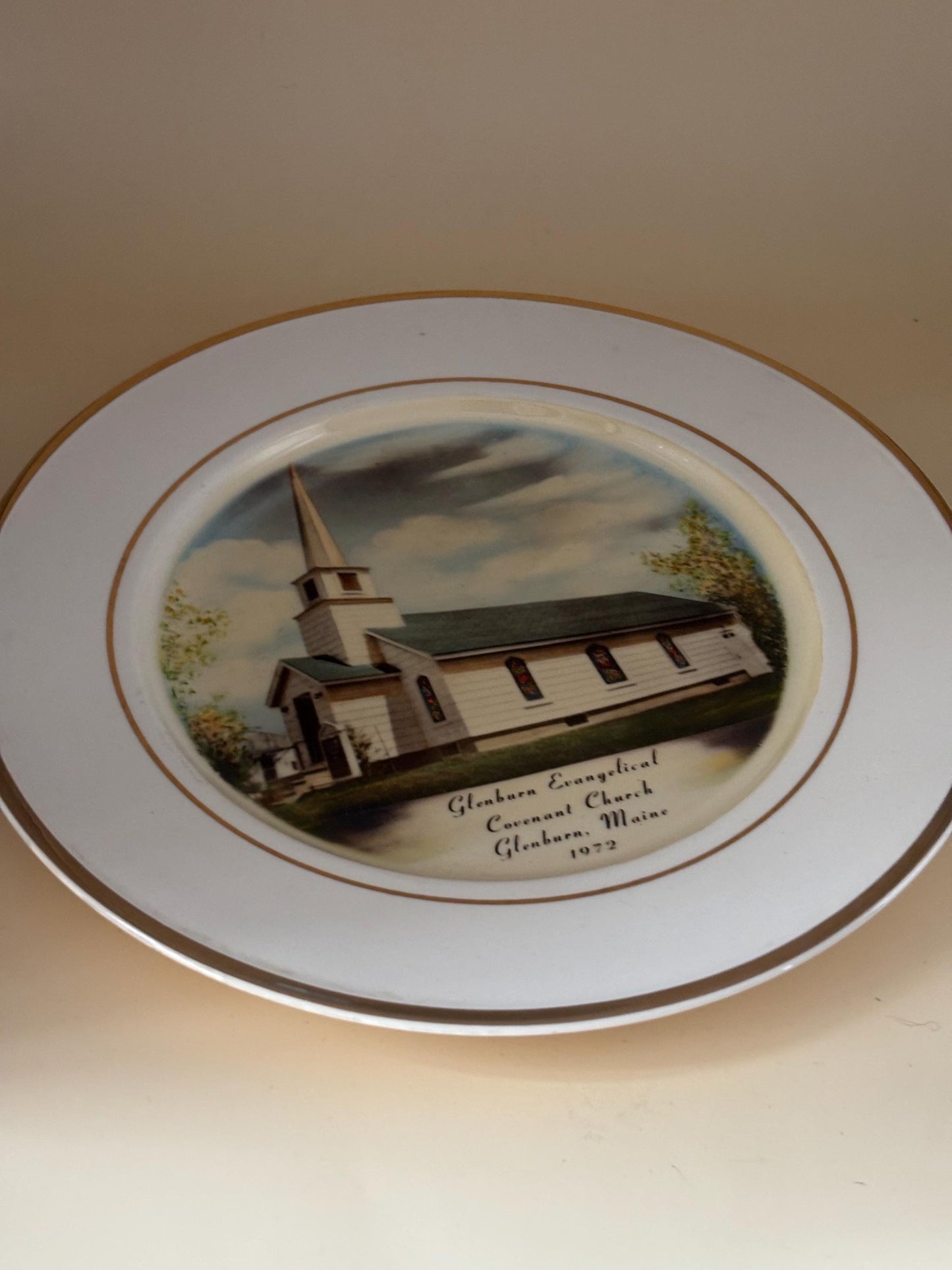 Commemorative Plate of Glenburn Church, Lover Antiques and Vintage