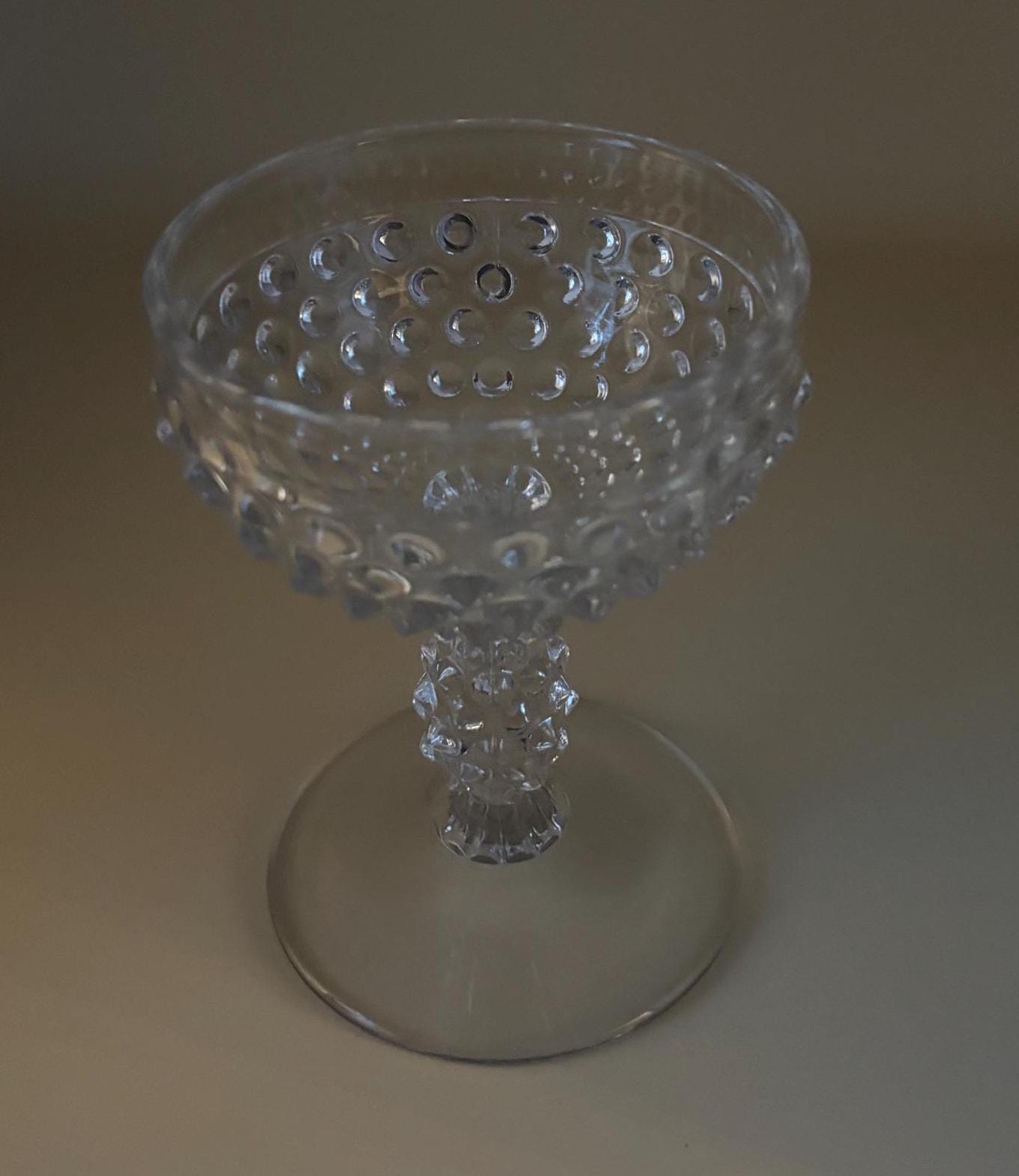 Vintage Hobnail Glass Sherbet Dessert Cup