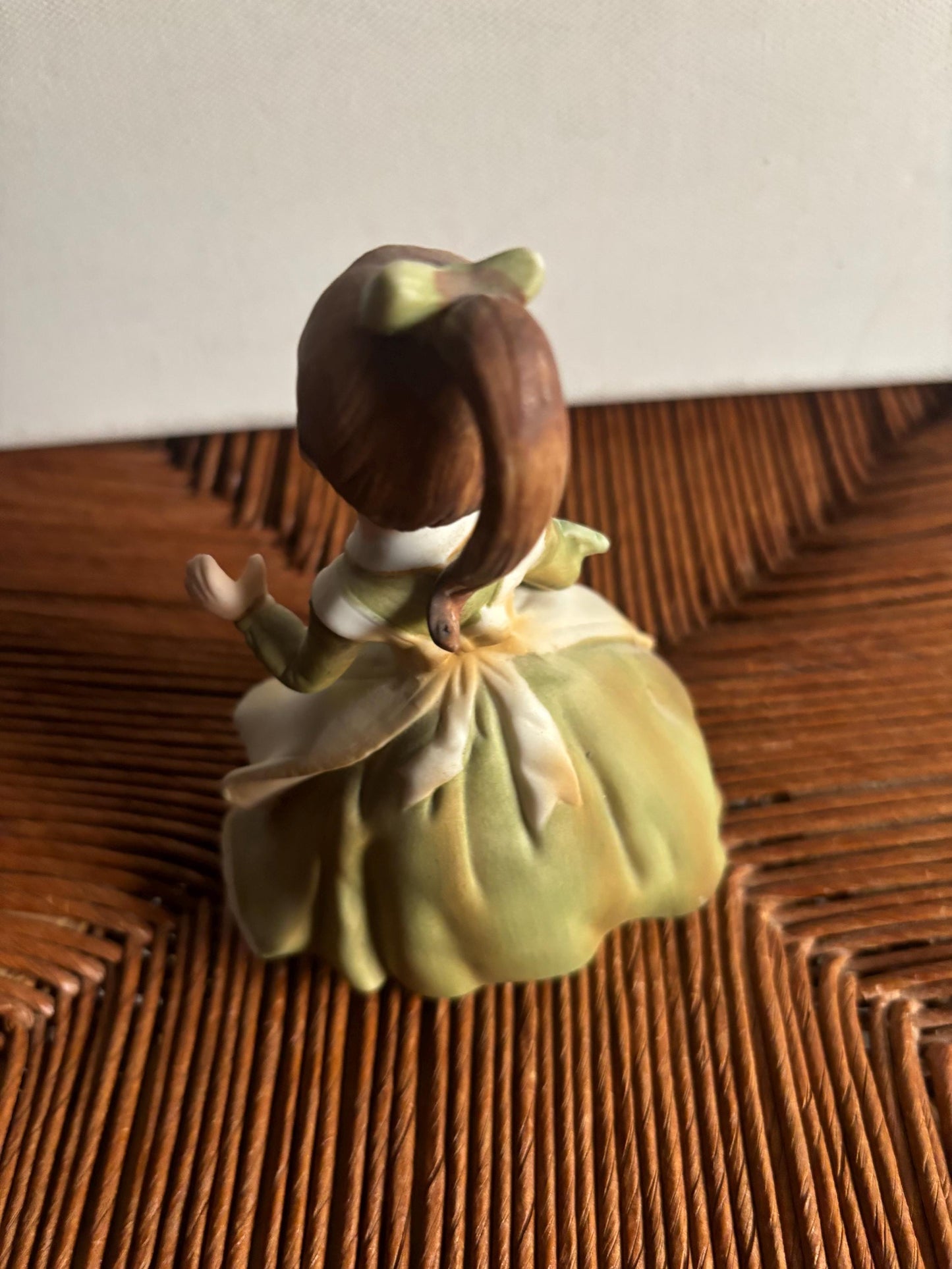 Vintage Lefton July Birthday Girl Porcelain Figurine Carrying A Red Rose Hand Painted Figure Japanese KW 4200 Lover Antiques