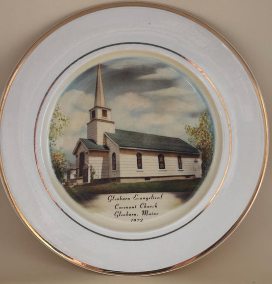 Commemorative Plate of Glenburn Church, Lover Antiques and Vintage
