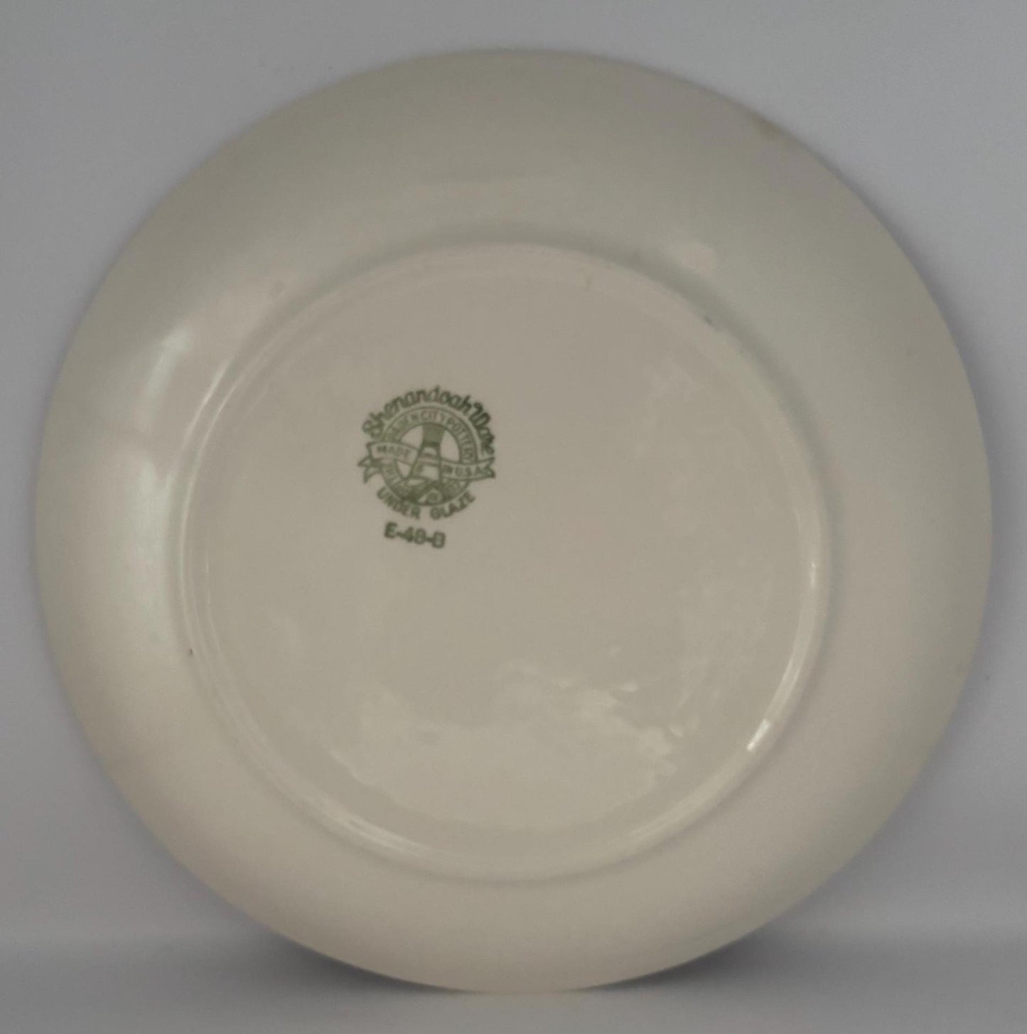 Paden City Pottery Shenandoah Ware Dinner Plate, Cosmos Pattern Hand Painted Rose & Red Flowers Yellow Accents, Lover Antiques and Vintage