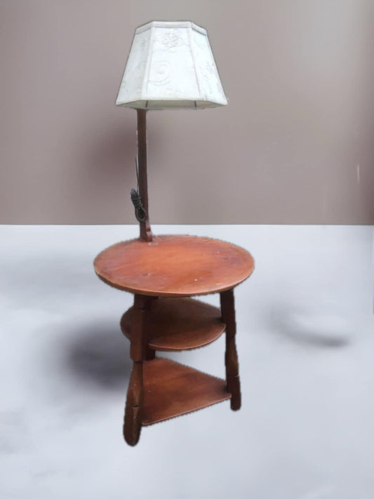 Cushman Colonial Creations Three Shelf Table Lamp No. 5-102 Rustic Lighting Solutions Lover Antiques and Vintage