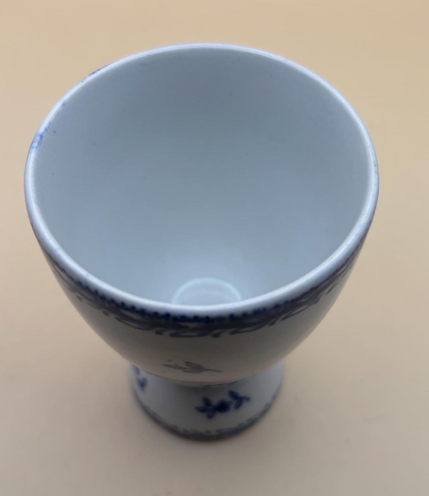 Vintage Arabia Finland Blue Floral Print Double Egg Cup Designed by Olga Also and Raija Uosikkinen Lover Antiques and Vintage