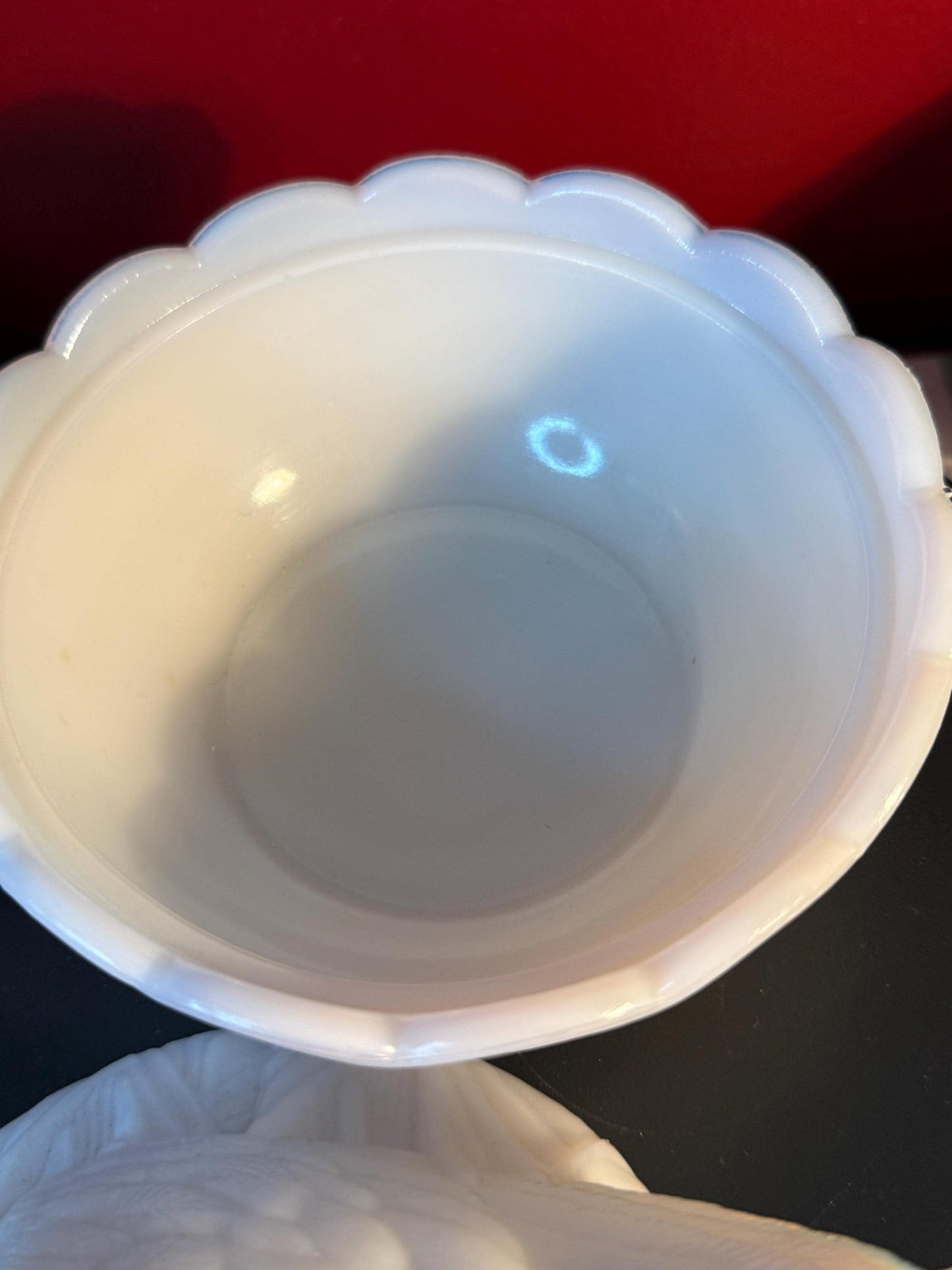 Vintage Hen on Nest Milk Glass Covered Dish White Collectible Animal Figurine