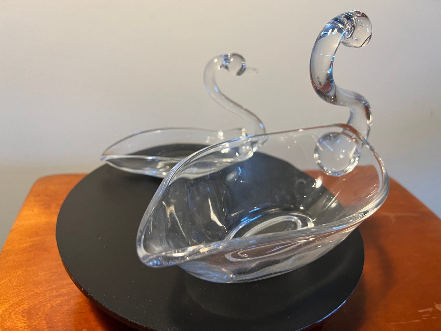 Swan Glass Candy Dishes, Set of 2, Family Home Decor