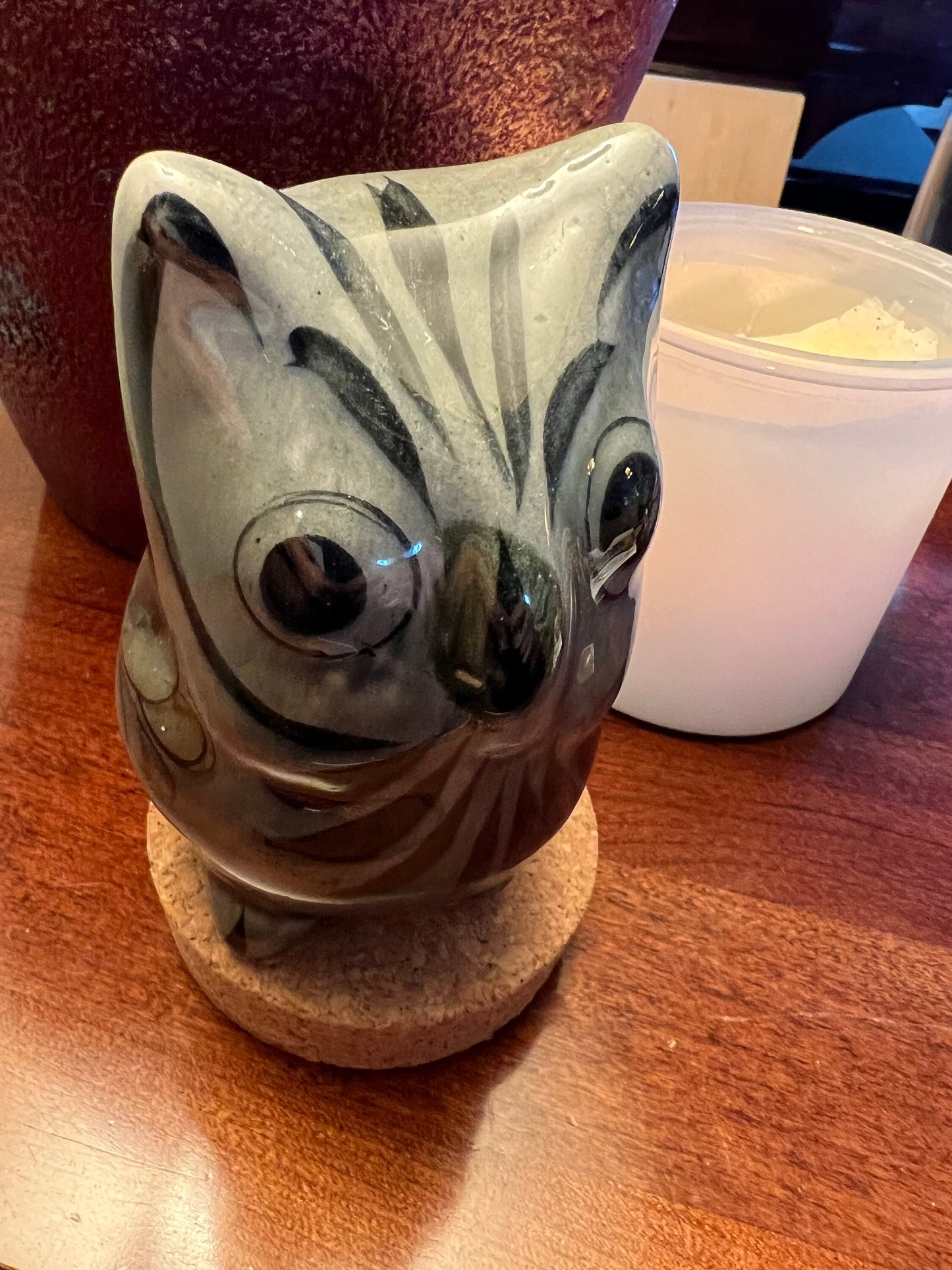 Vintage Tonala Pottery Owl - El Palomar Ken Edwards - Mexican Folk Art