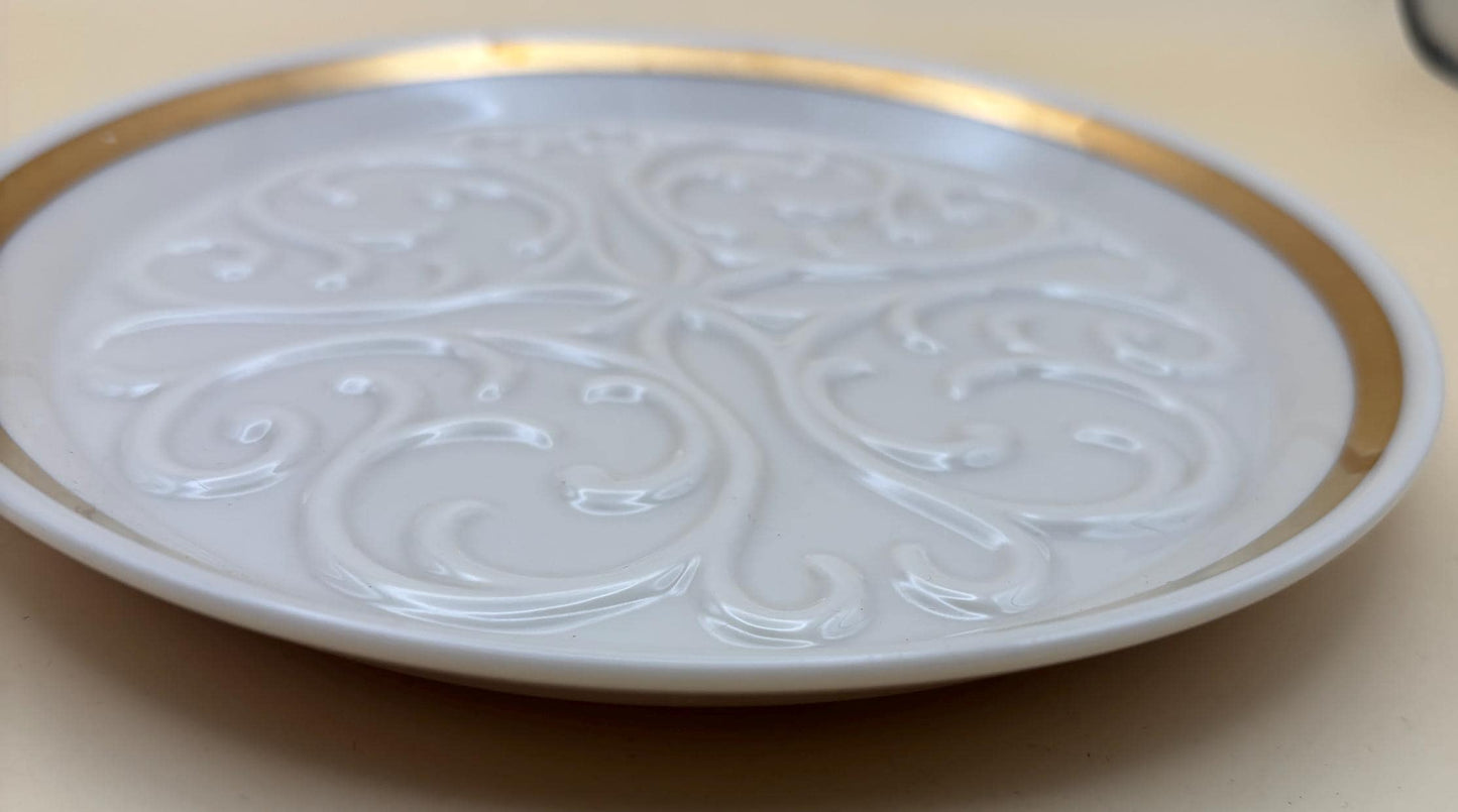Vintage Lenox Gold Gilded Scroll Coaster - Dresser Plate