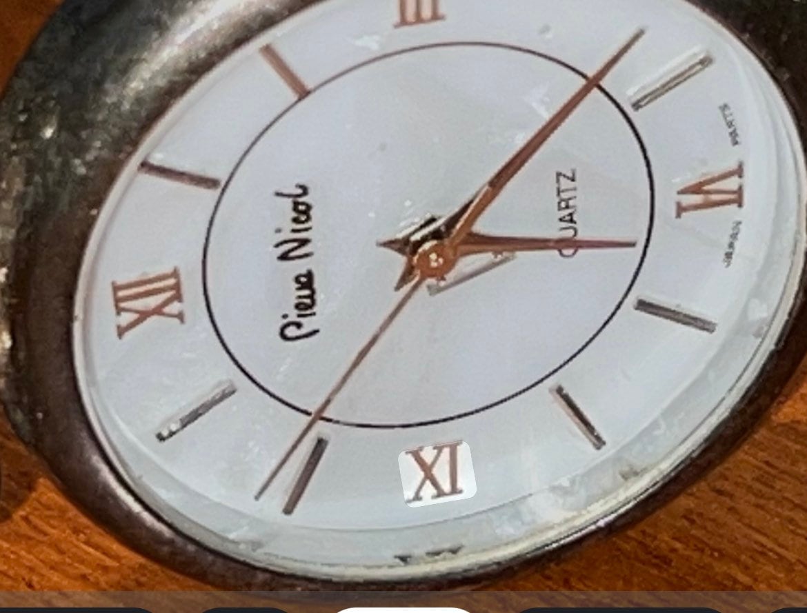 Vintage Pieva Nicol Quartz Watch: Stainless Steel Bangle Bracelet
