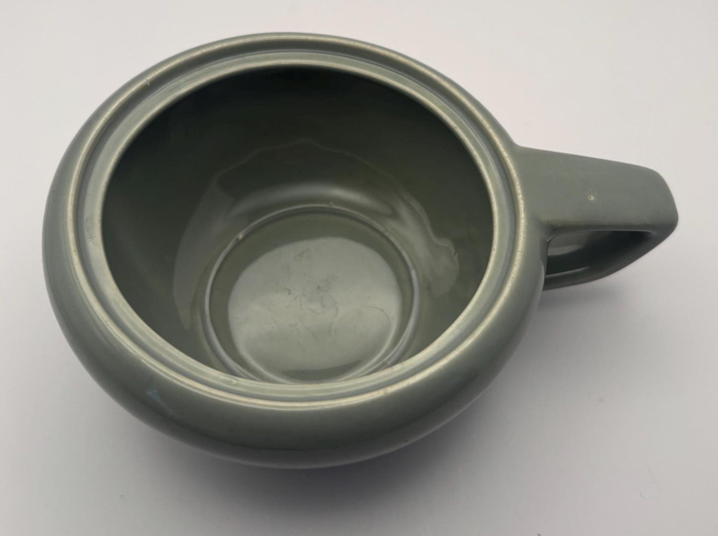 Russel Wright Mid Century Barrel Mug, Sage Green Cup, Lover Antiques and Vintage