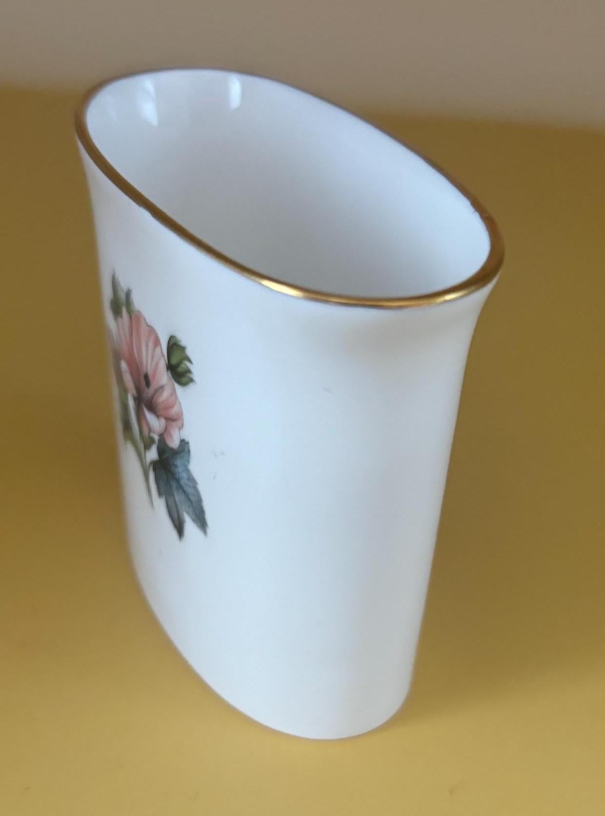 Vintage Royal Worcester of England Porcelain Toothpick Holder Hand Painted Violets Pattern Fine Bavarian China Lover Antiques and Vintage