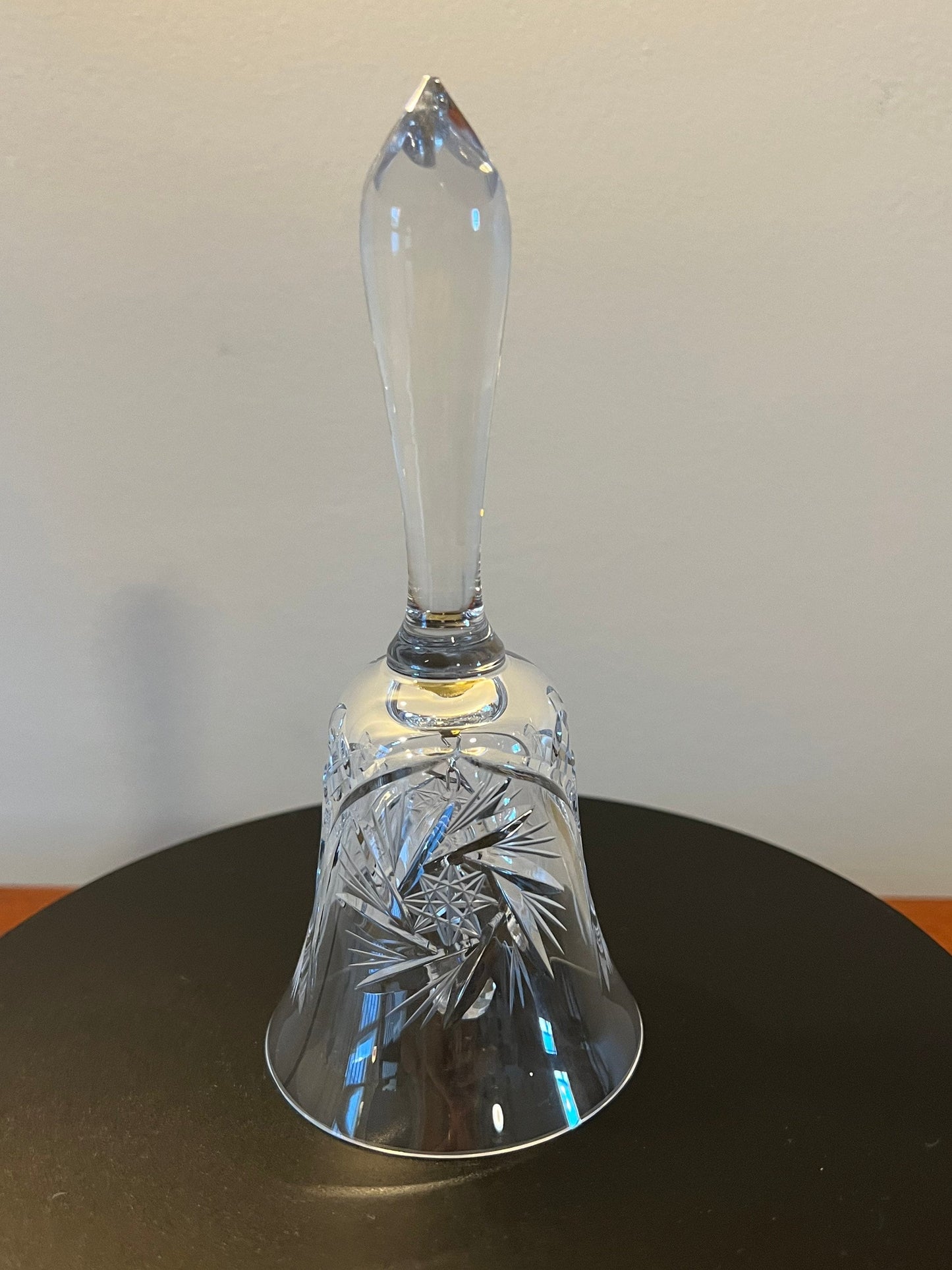 Vintage Crystal Cut Glass Bell Star of David Heavy Glass Bells Lover Antiques and Vintage