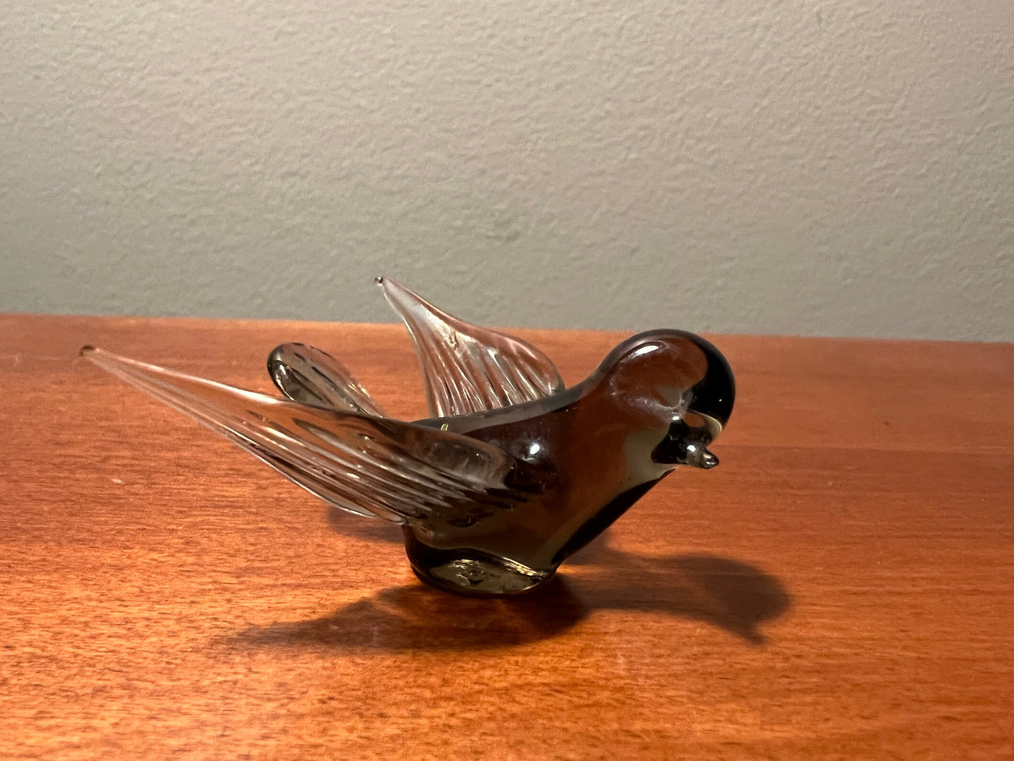 Vintage Hand Blown Art Glass Bird: Mini Treasure