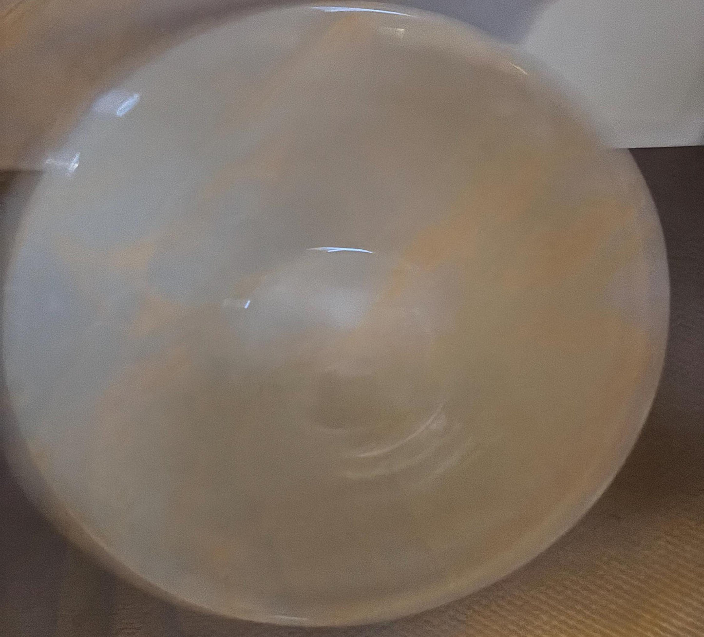 Vintage McCoy Ovenware #10 icing Bowl Pink Blue Tripe USA Stoneware Lover Antiques and Vintage