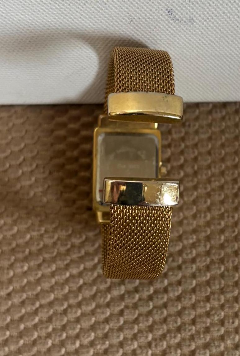 Vintage Gold and Black Quartz Women's Watch Bangle Style Lover Antiques and Vintage