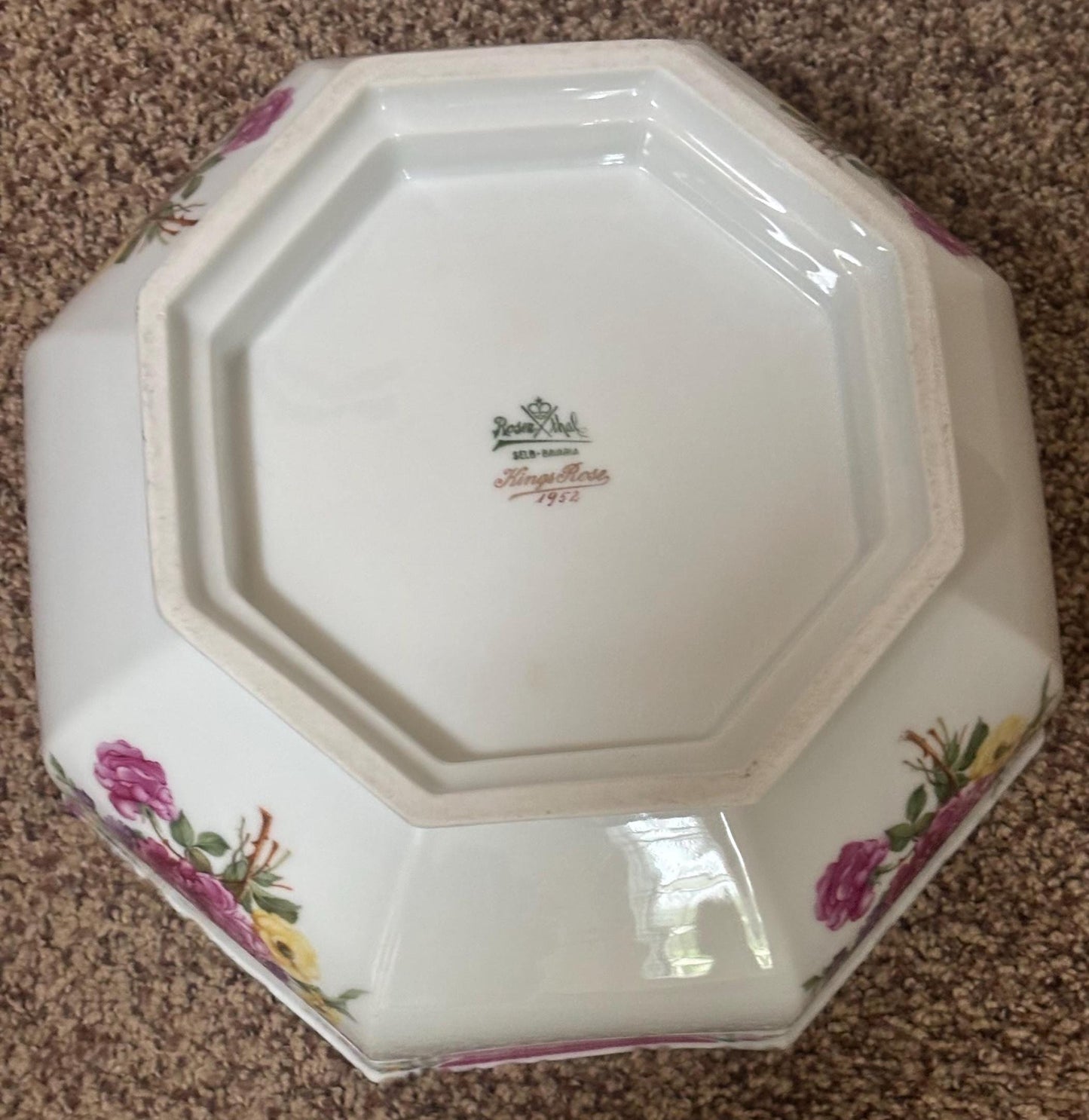 Rosenthal King Rose Bowl, Made in Bavaria, Lover Antiques and Vintage
