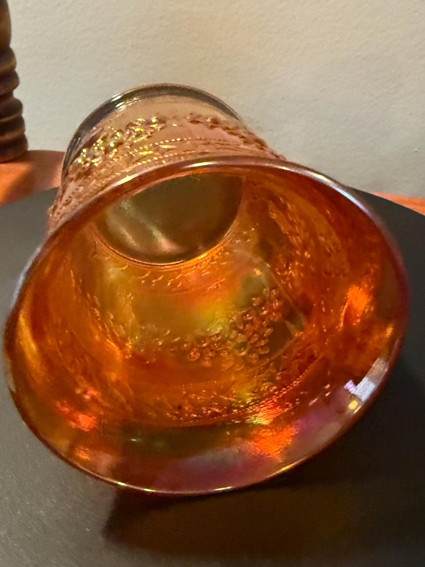Antique Fenton Marigold Carnival Glass Mug Orange Carnival Glass Cup with Handle Lover Antiques and Vintage
