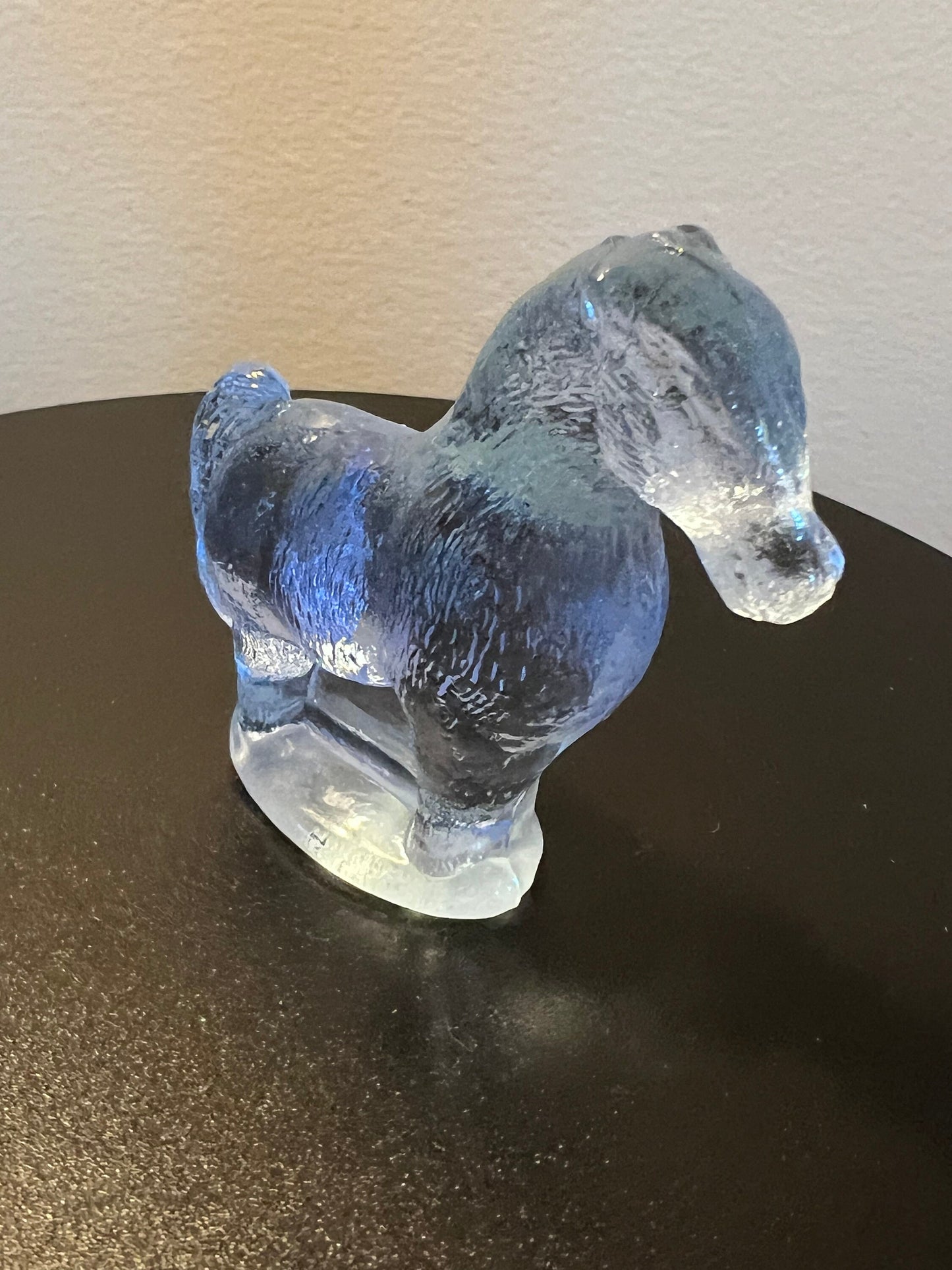 Vintage Summit Art Glass Horse: Amethyst Purple Figurine, USA Hand Pressed