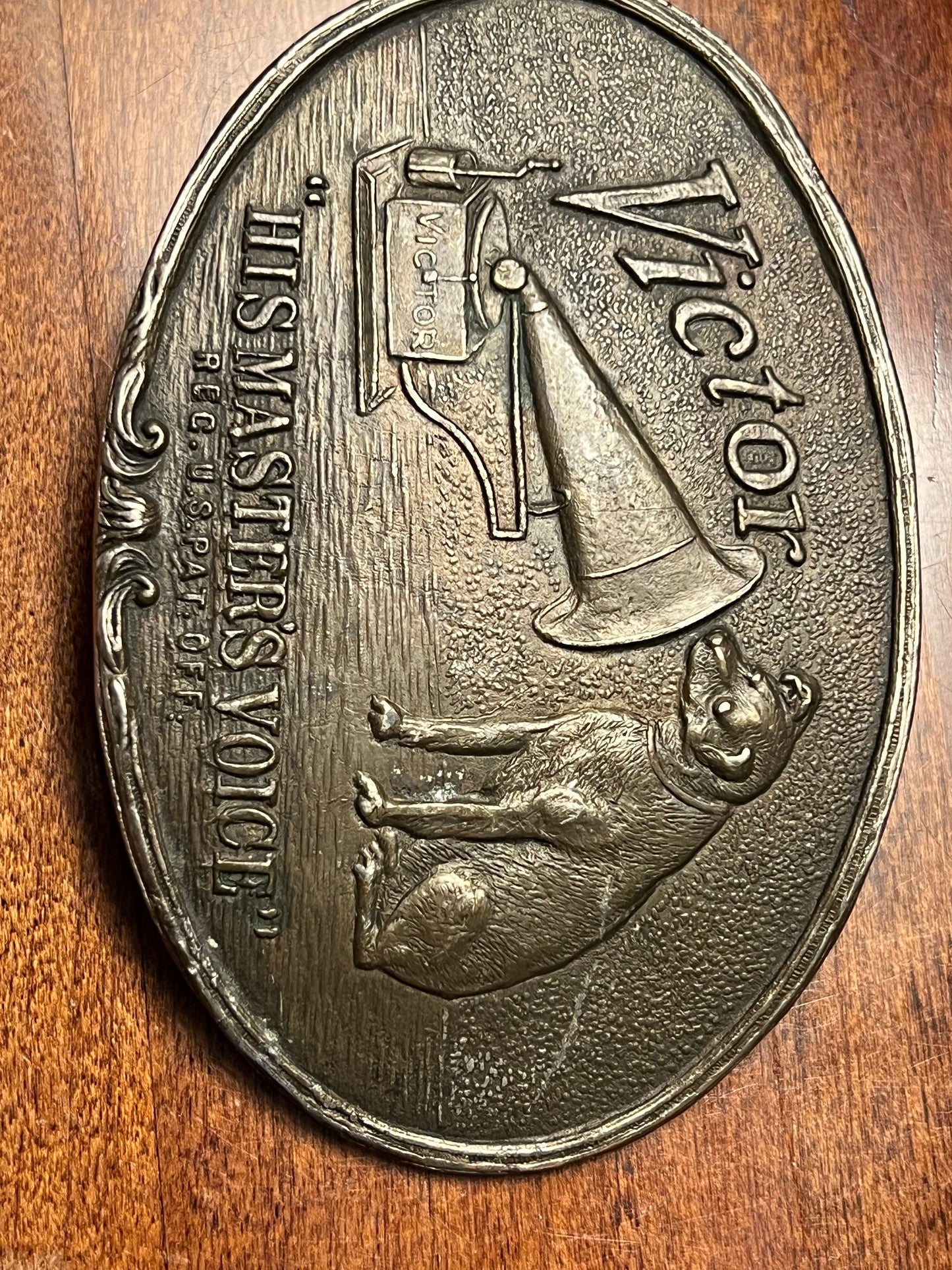 Vintage Victor “His Master’s Voice” Solid Brass Belt Buckle, RCA Collectible Belt Buckle, Lover Antiques and Vintage