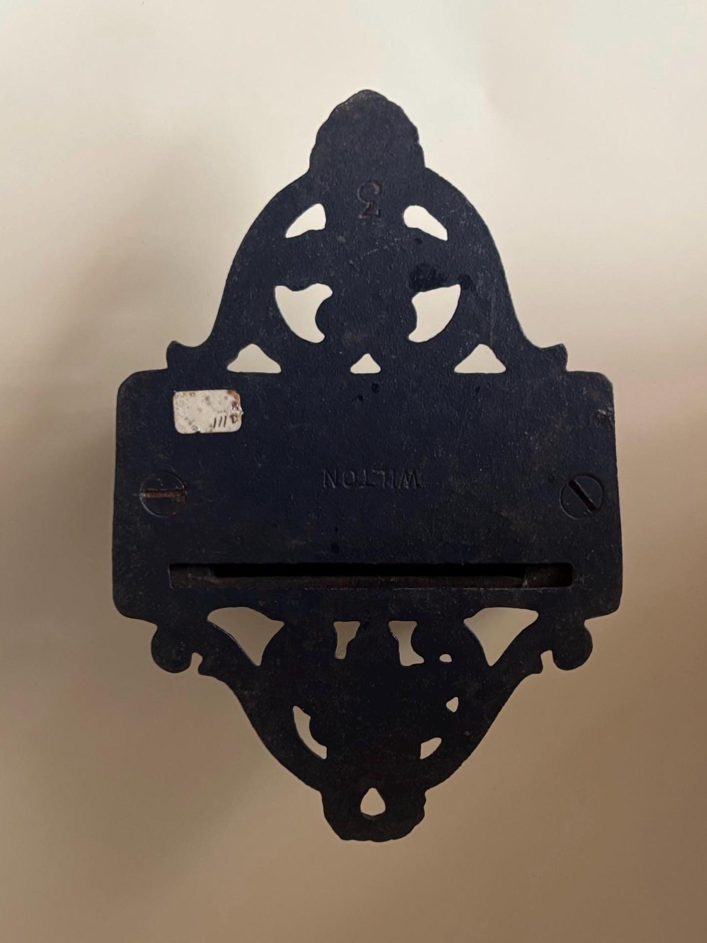 Vintage Wilton Cast Iron Match Wall Mount Holder Lover Antiques and Vintage