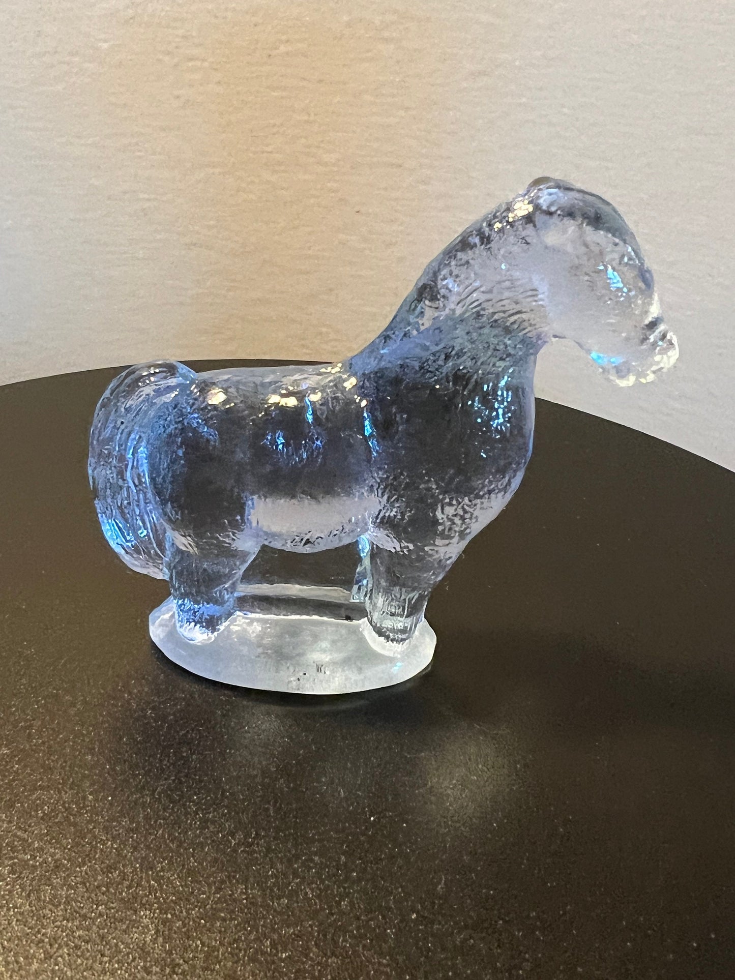 Vintage Summit Art Glass Horse: Amethyst Purple Figurine, USA Hand Pressed