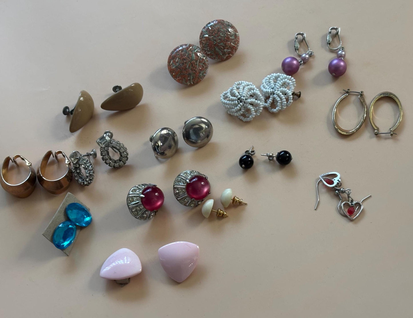 Vintage Earrings Collection Variety Jewelry Lot Lover Antiques and Vintage