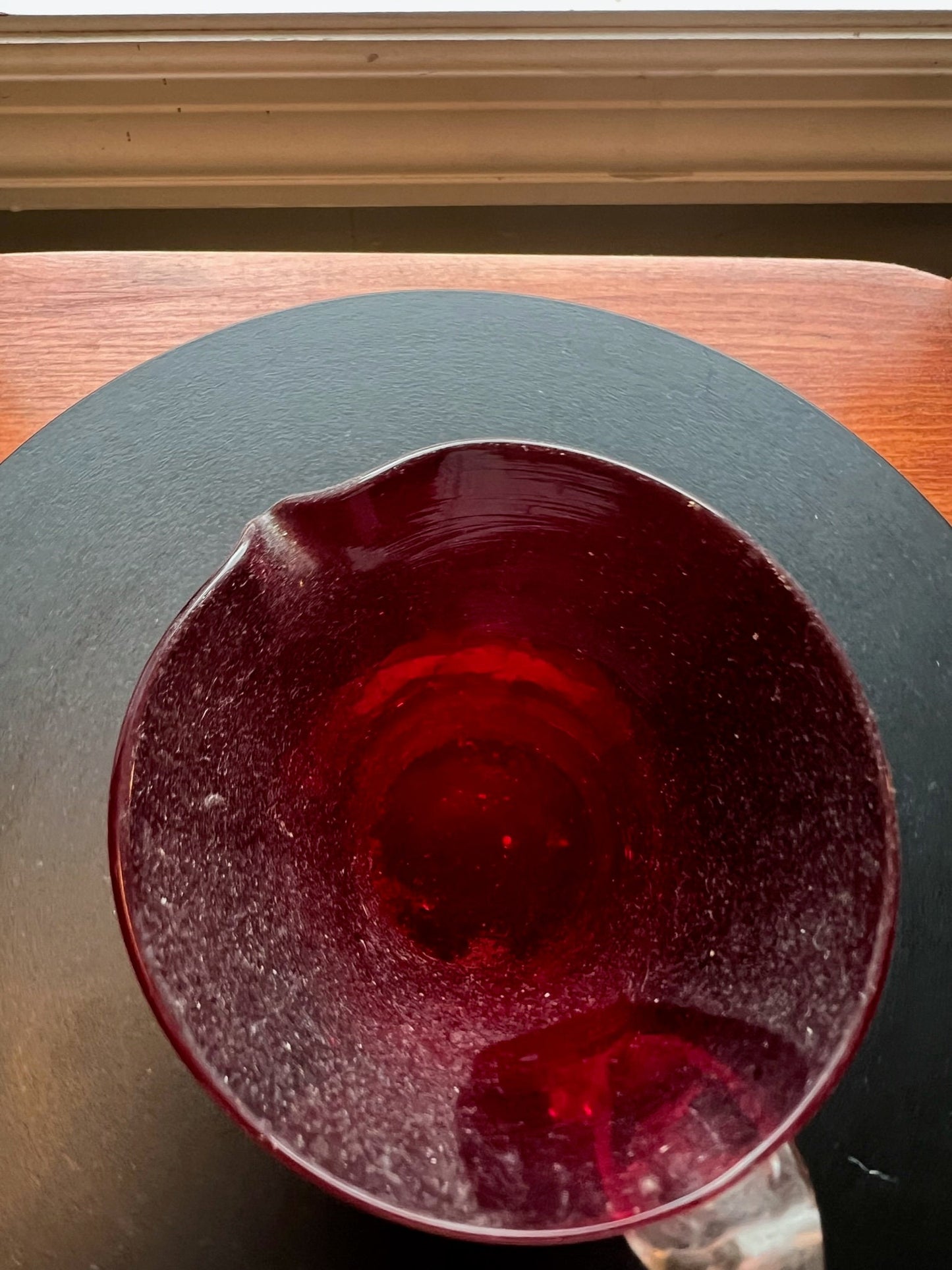 Vintage Ruby Red Glass Mini Pitcher: Small Vase Treasure