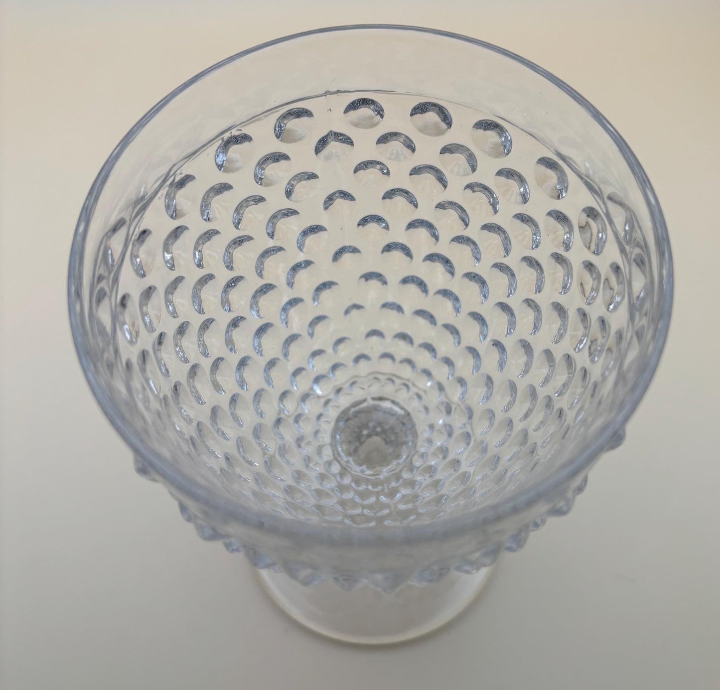 Vintage Duncan & Miller Hobnail Glass Water Goblet with Pedestal