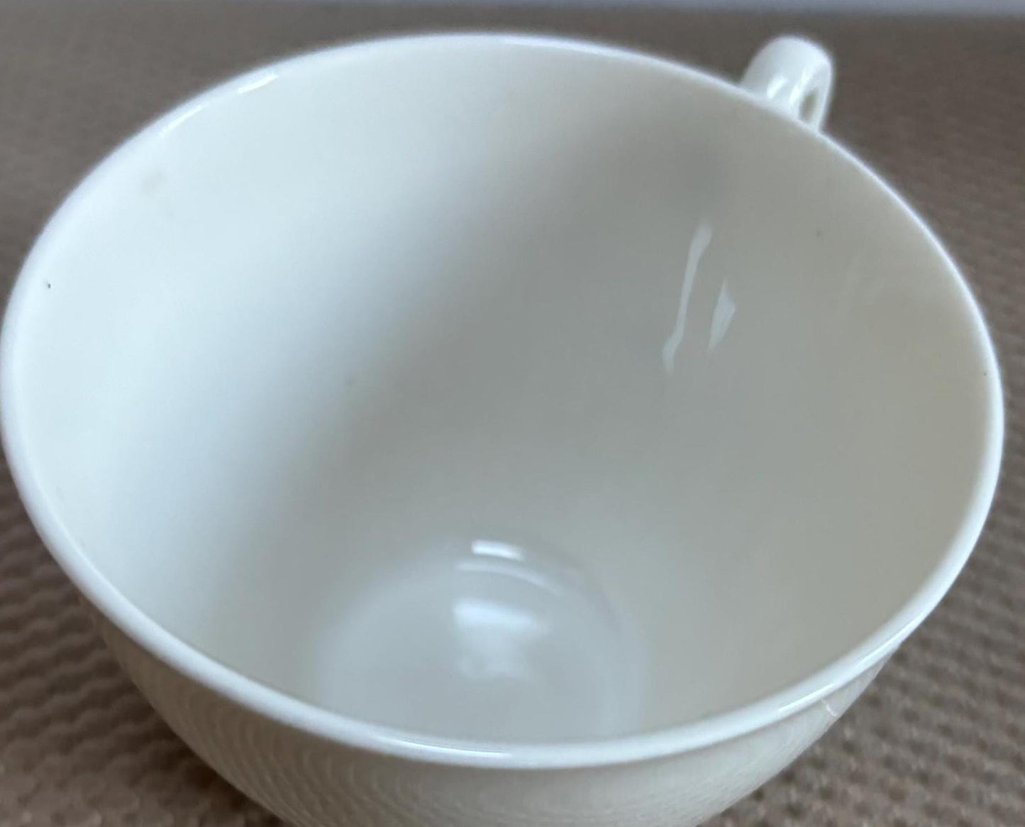 Vintage Shelledge White Cup with Handle with Narrow Flutes Edging Syracuse China Lover Antiques and Vintage