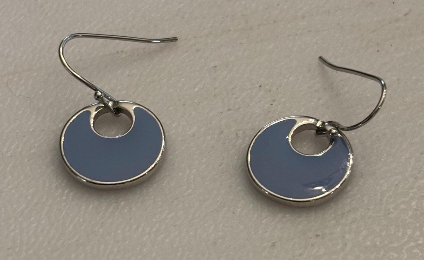 Vintage Blue Enamel & Sterling Silver Earrings Gift For Her by RLM Lover Antiques and Vintage