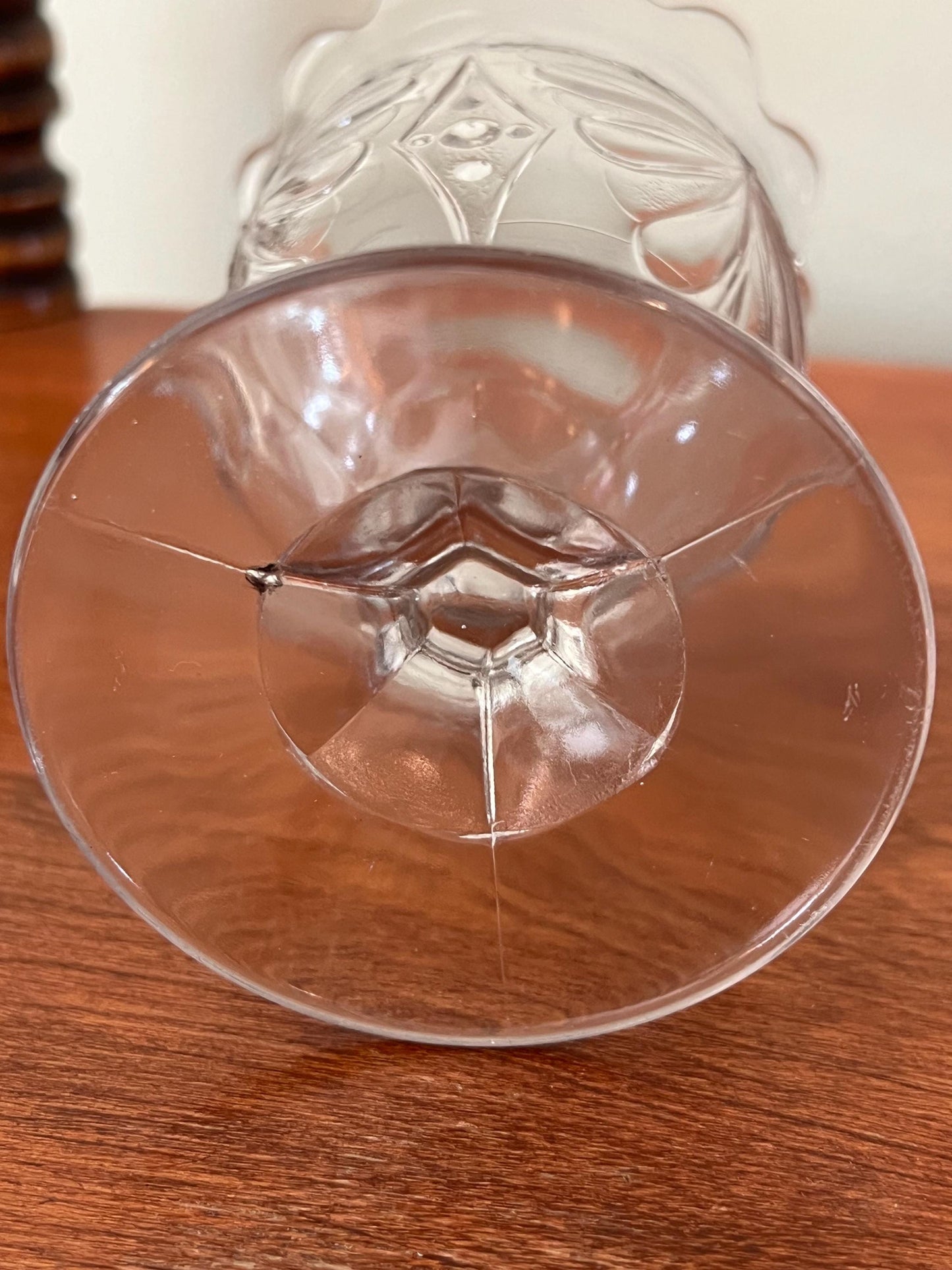 Vintage McKee Glass Wine Glass Water Cup Spooner 1880’s Fan with Diamonds Glass Art Lover Antiques and Vintage