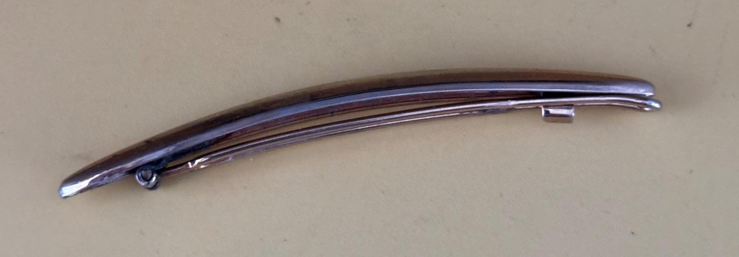 Sterling Silver Trifari Hair Clip, Marked Patent Pending Circa 1940's