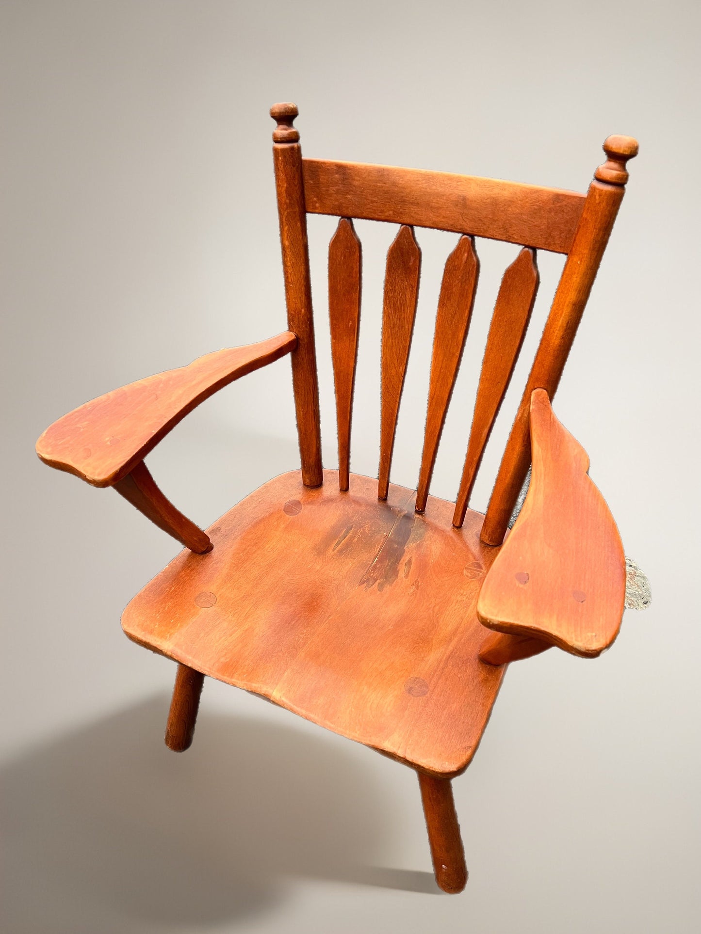 Vintage Cushman Colonial Searsburg Chair, Round Post Accent Chair