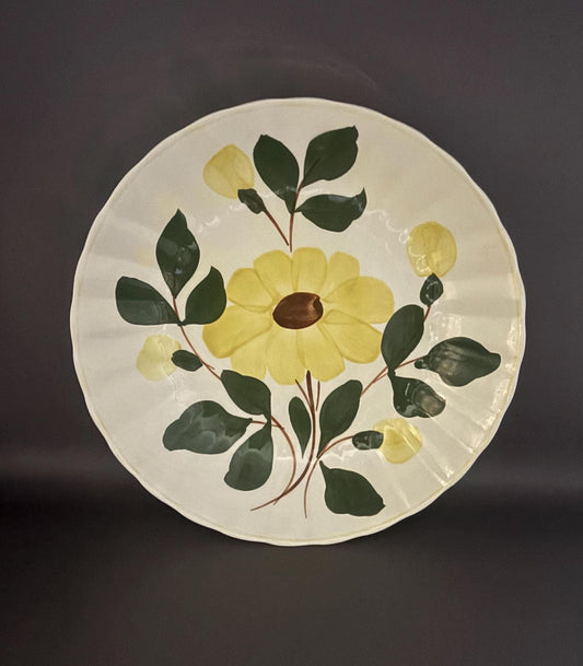 Blue Ridge Southern Potteries Serving Bowl, Ridge Daisy Yellow Flower Design, Lover Antiques and Vintage