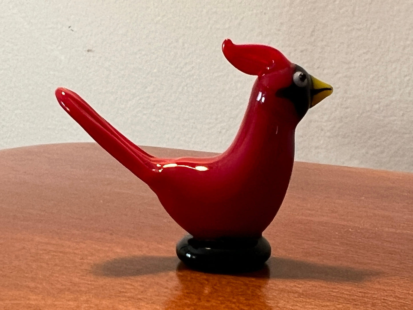 Vintage Red Cardinal mini small collectible glass art bird figure figurine Lover Antiques and Vintage