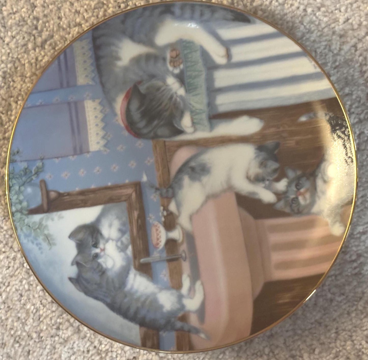 Hamilton Collection Cat Plate, Mischief Makers Cats, Number , Lover Antiques and Vintage