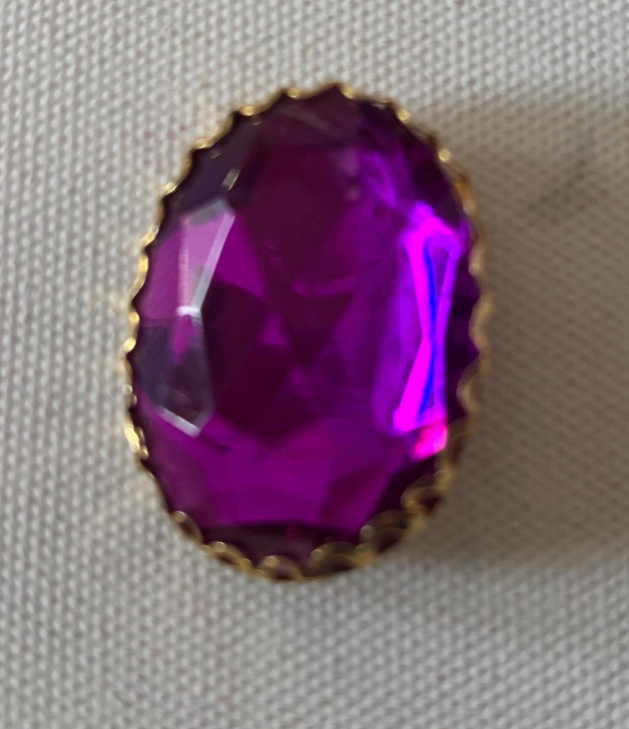 Vintage Amethyst and Gold Brooch Pin Lover Antiques and Vintage