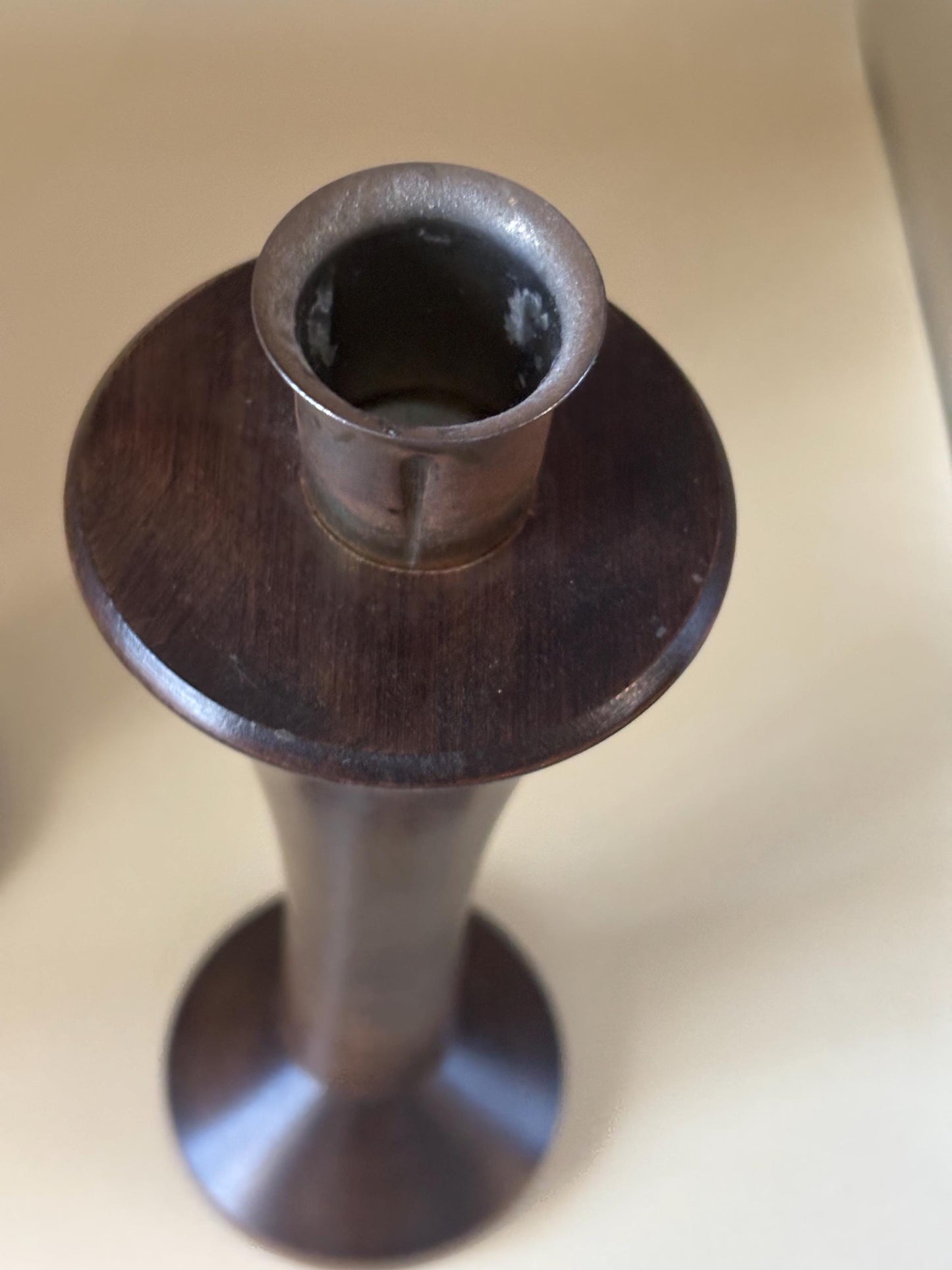Vintage Loft Bronze Candle Holders Signed L01500 Set of 2 Lover Antiques and Vintage
