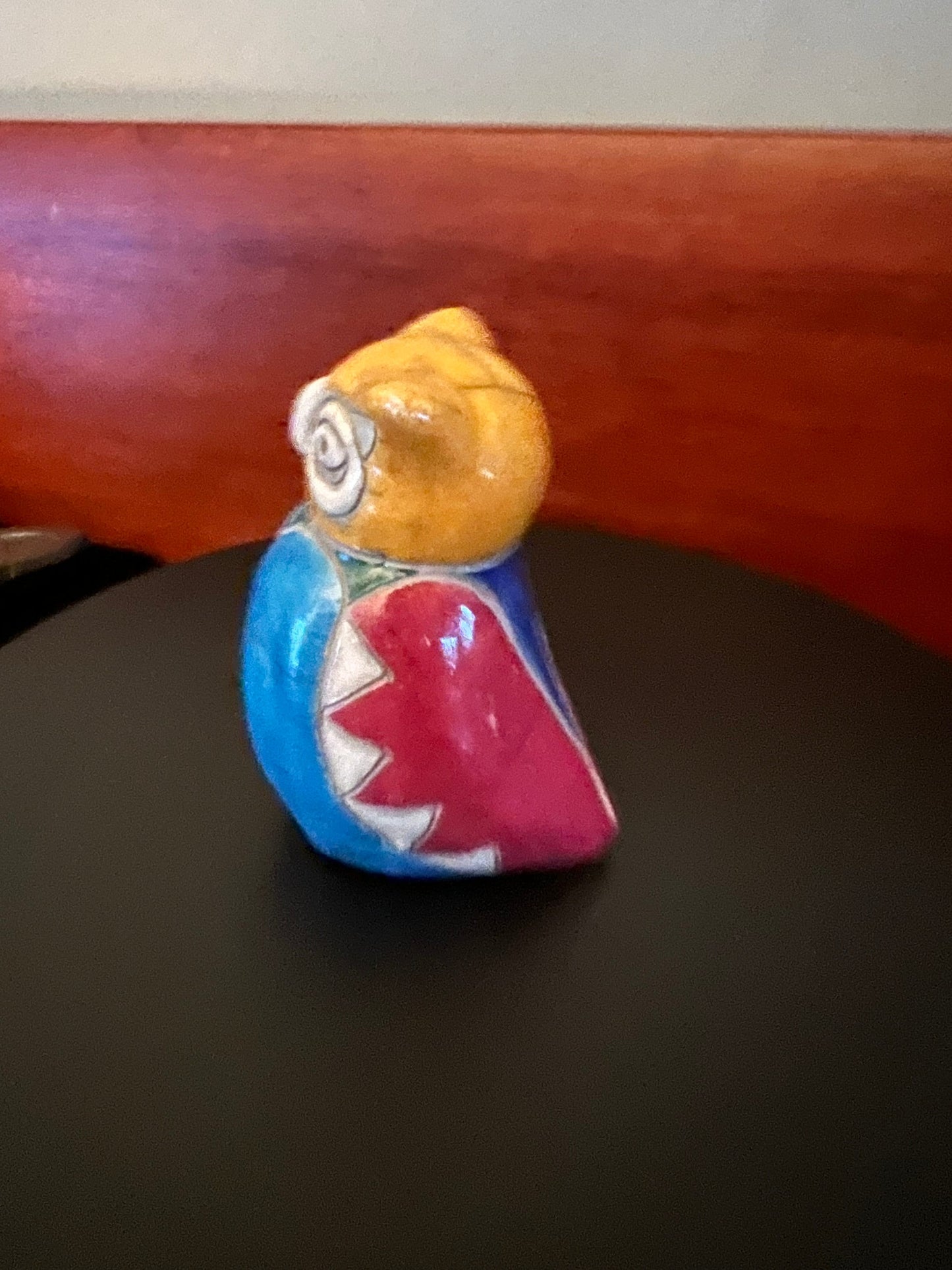 Vintage Mosaic Pottery Owl Figurine, Hand Made in South Africa
