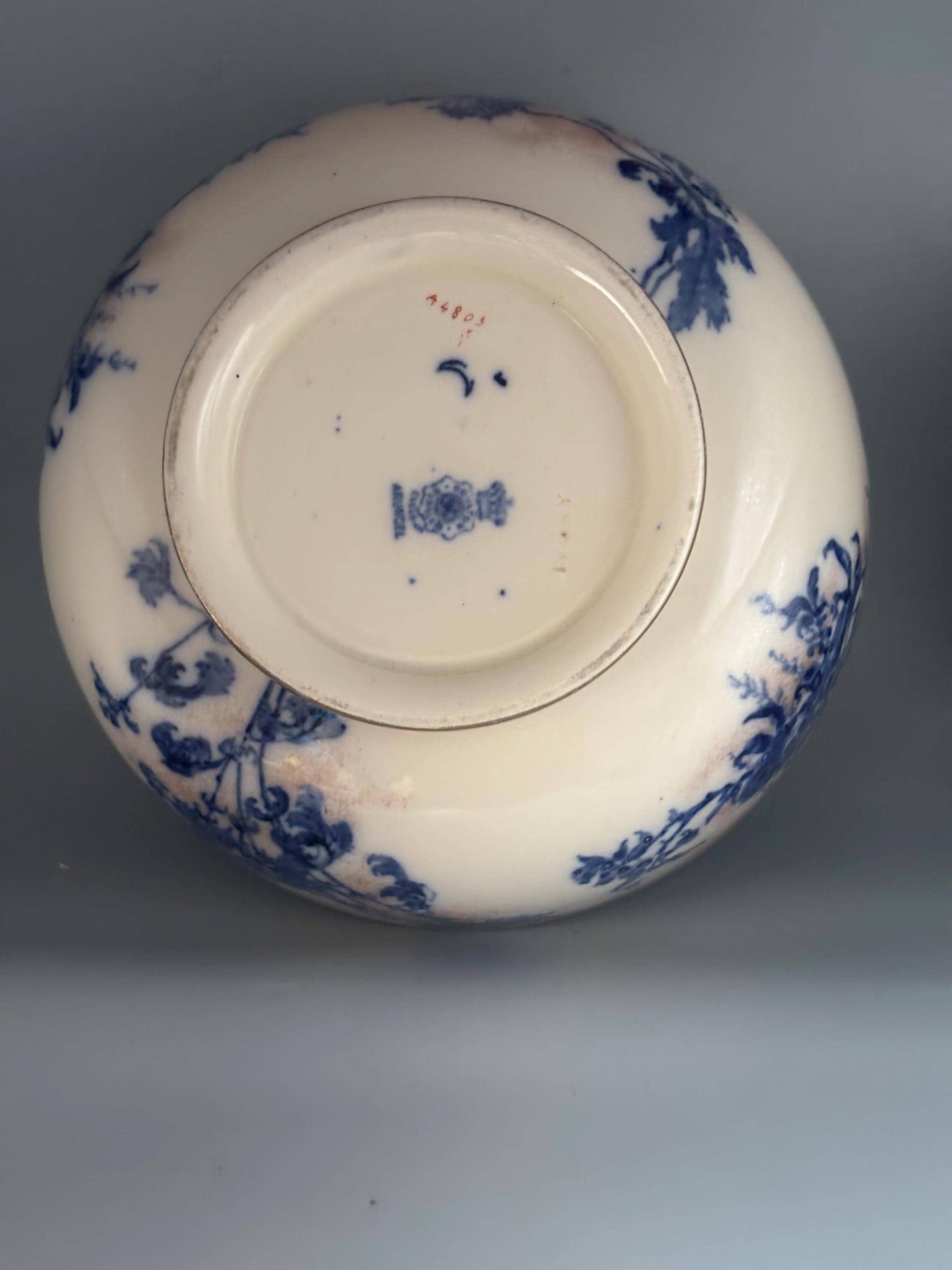 Antique Doulton Burslem Arundel Bowl, Cobalt Blue on Porcelain Bowl Lover Antiques and Vintage