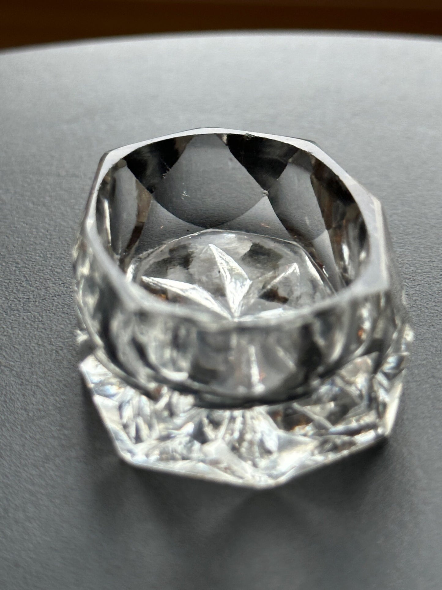 Vintage Clear Cut Glass Oval Dish: Crystal Toothpick Holder