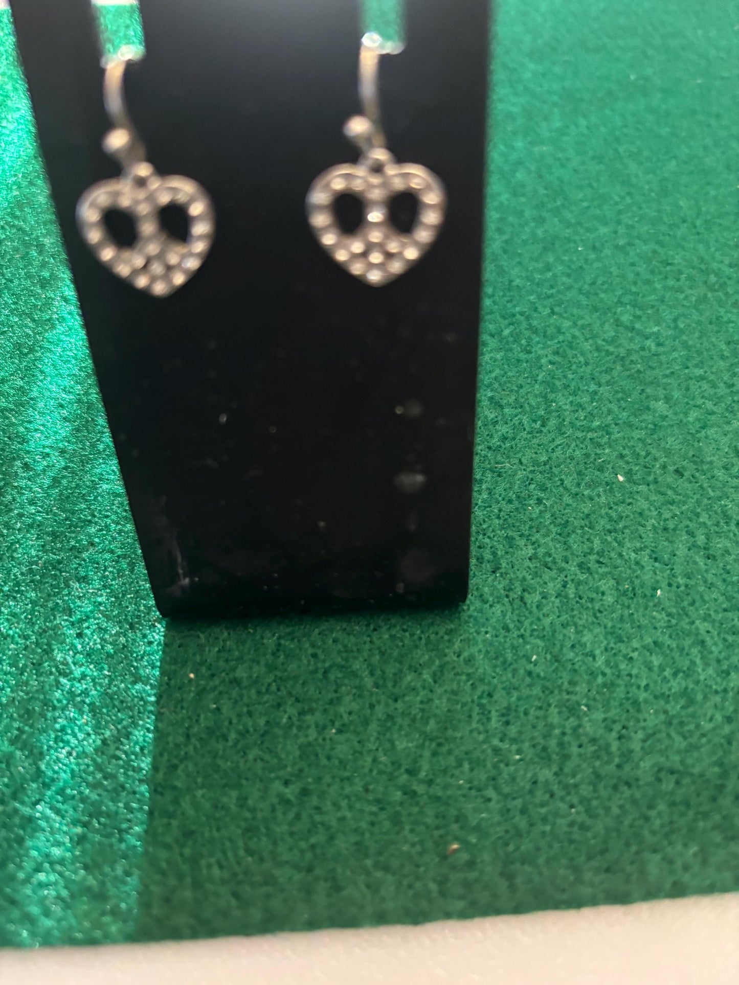 Heart Shaped Pretzel Silver Earrings, Lover Antiques and Vintage
