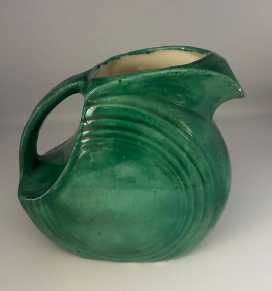 Fiesta Disk Pitcher, Fiestaware Forest Green Homer Laughlin, Lover Antiques and Vintage