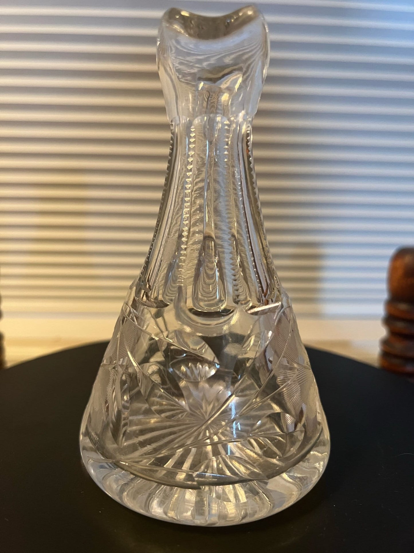 Antique ABP American Brilliant Cut Crystal Cruet Vase with Handle