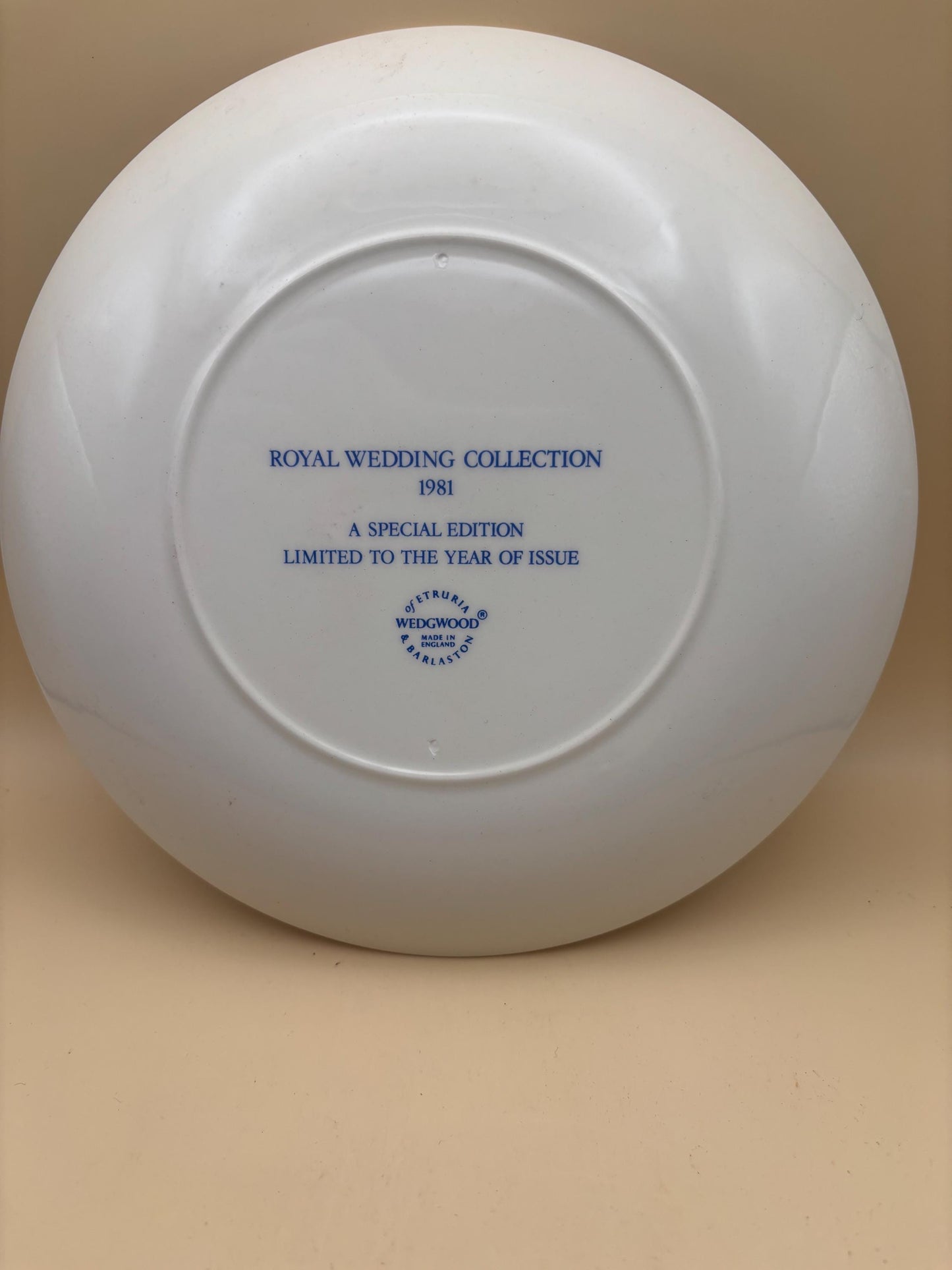Vintage Wedgwood Royal Wedding Collection Plate 1981 Etruria & Barlaston Wedding of Prince Charles Princess Diana Made in England