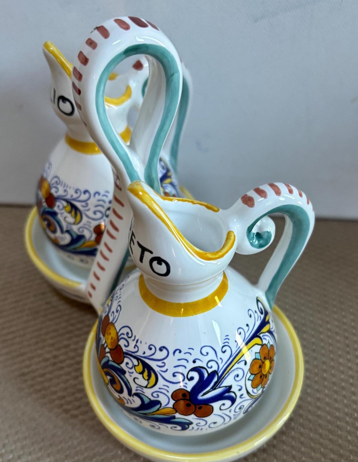 Vintage Made in Italy Oil & Vinegar Cruet Set Artistica Sur La Table Lover Antiques and Vintage