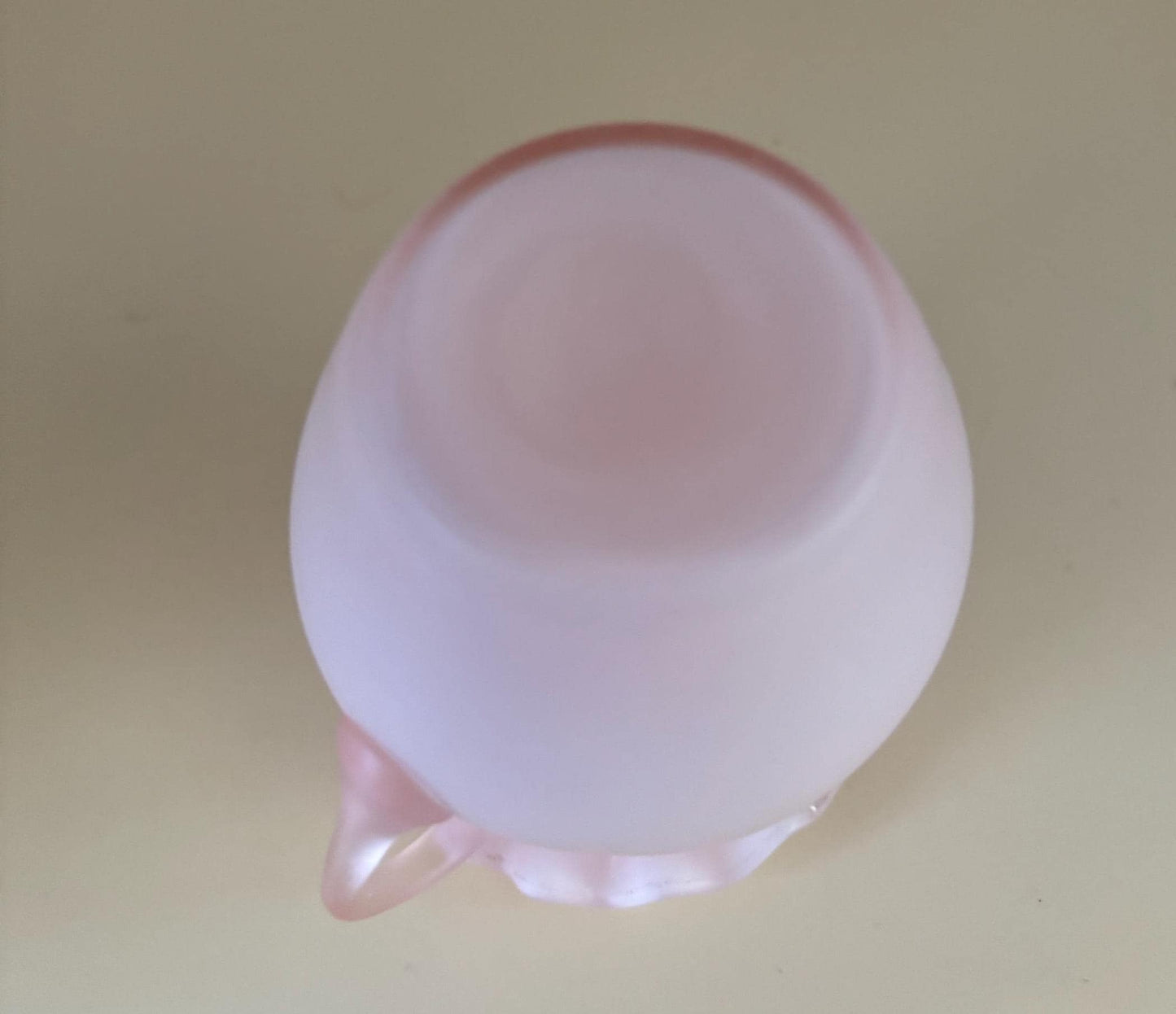 Antique Hobbs Brockunier & Co. Pink Glass Ruffled Vase, Gift for Her, Collectible Art Deco Decor