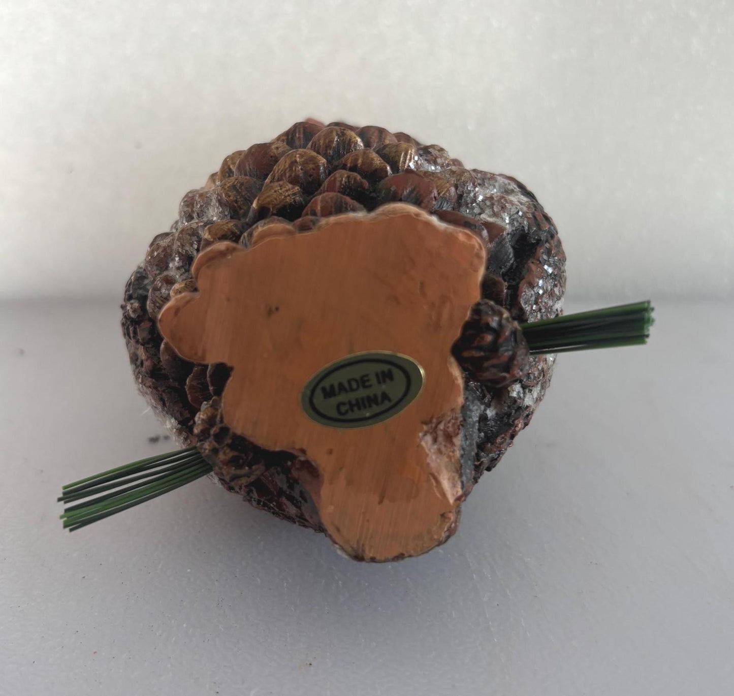 Vintage Owl in Pinecone Basket Ornament Gift For Her Lover Antiques and Vintage