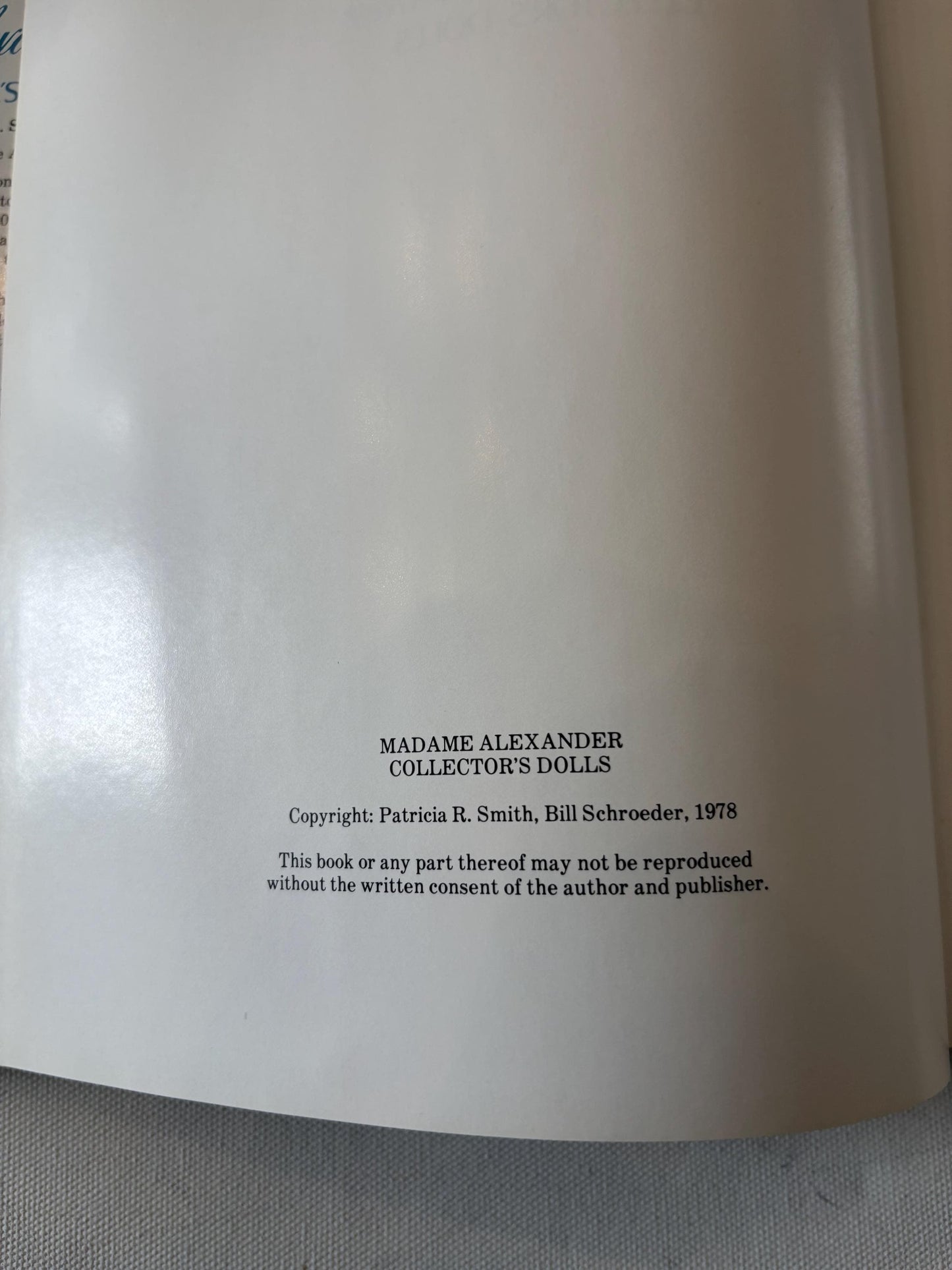 Madame Alexander Collector's Dolls Book, by Patricia R. Smith, Lover Antiques and Vintage